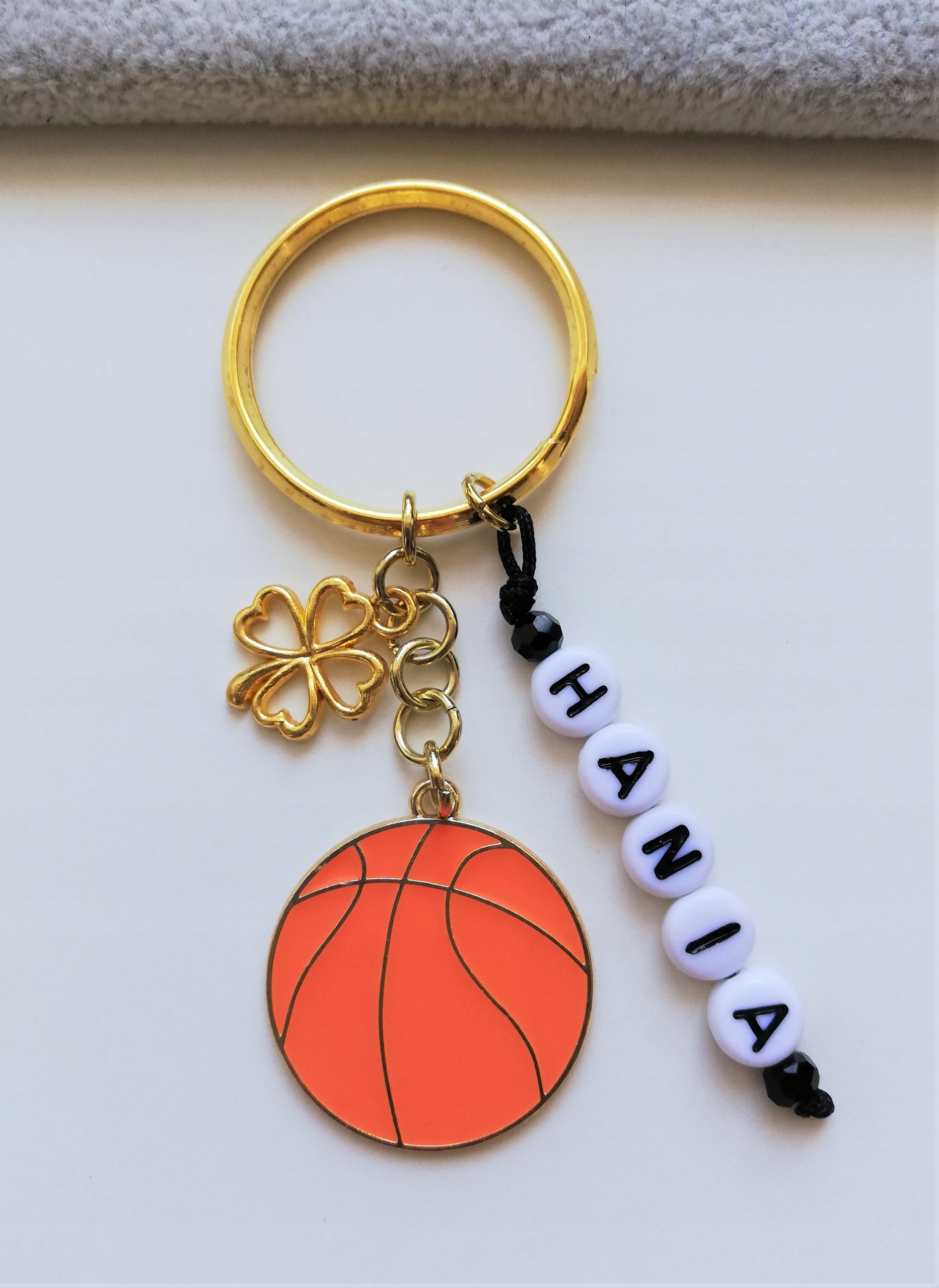 

Brelok Breloczek Koszykówka Piłka Koniczyna Imię