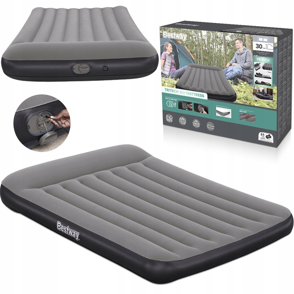 Bestway Samopompujący materac kempingowy 2-os 300kg Tritech 191x137cm 671BR