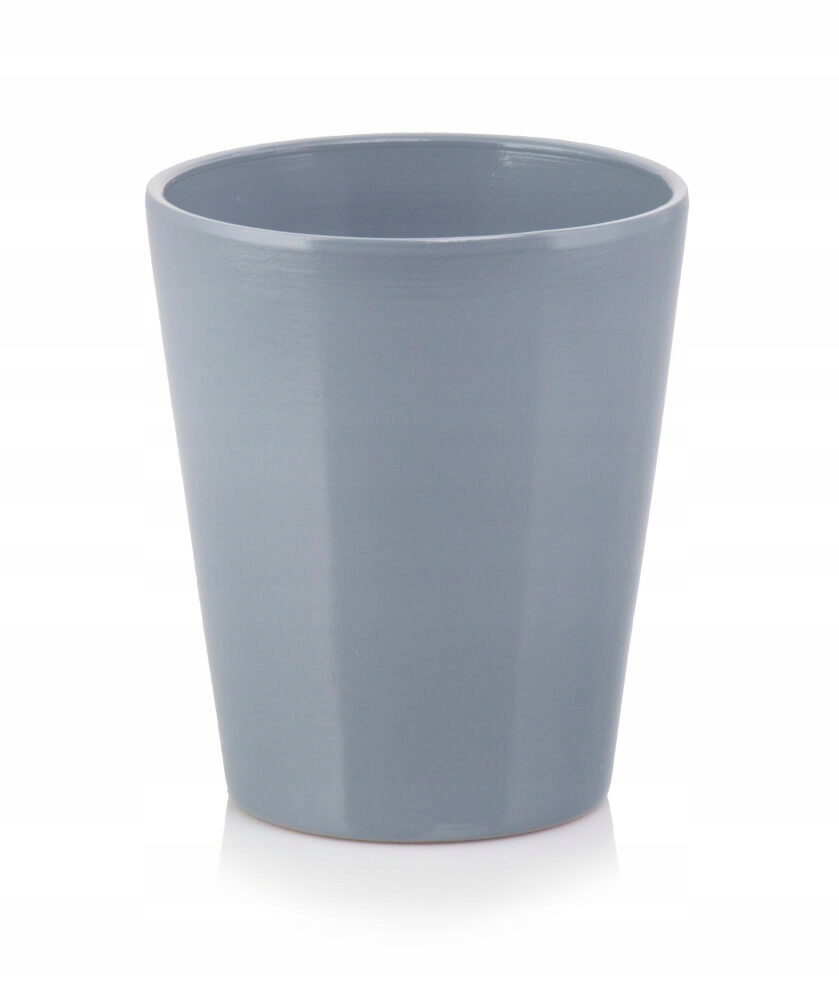CERAMICZNA OSŁONKA DONICZKA STORCZYK 13cm SZARA