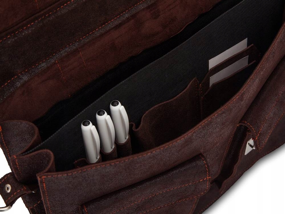 POLSKA SKÓRZANA TORBA LISTONOSZKA NA RAMIĘ SOLOME Kolor brązowy