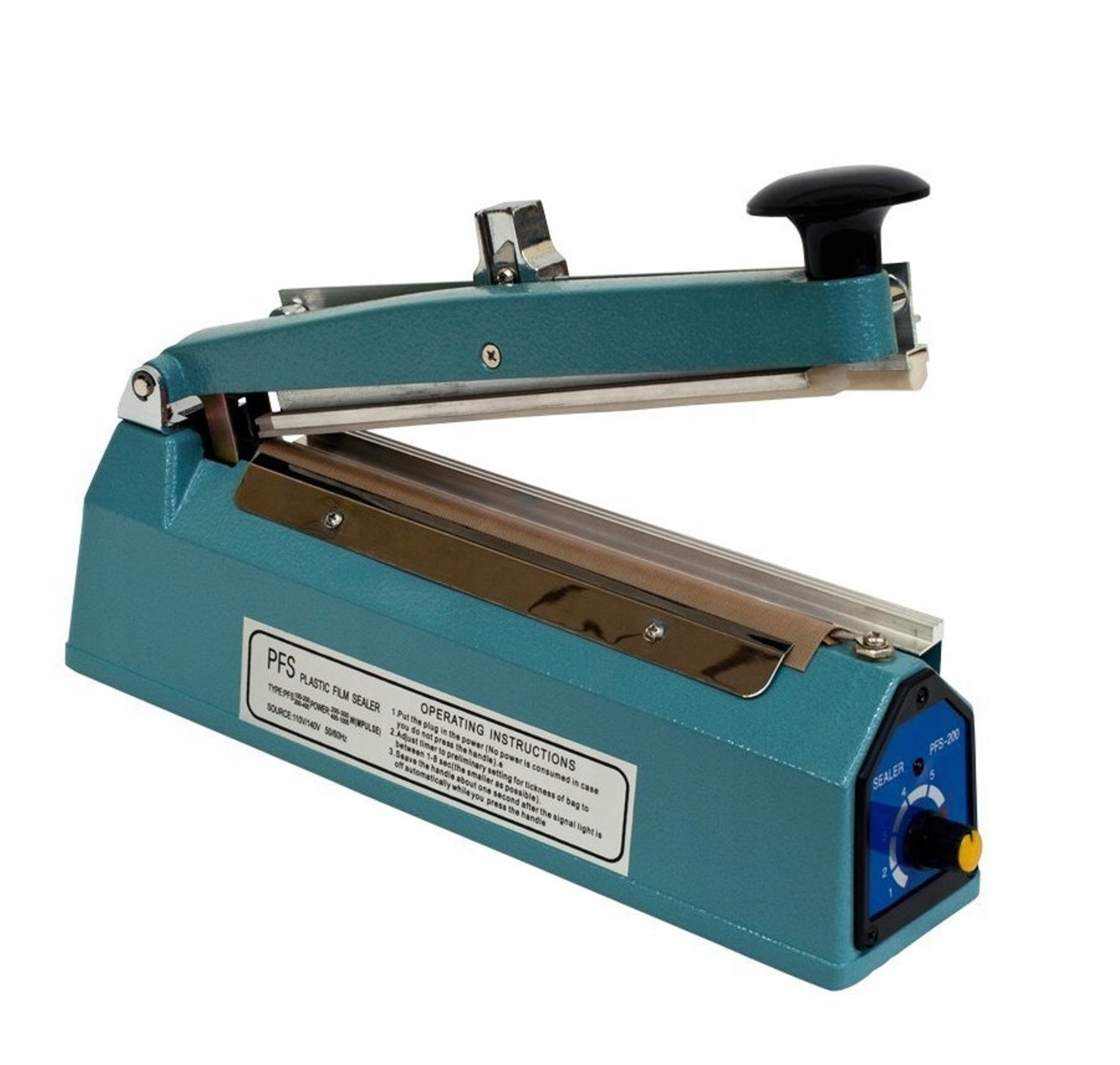 ZGRZEWARKA RĘCZNA IMPULSOWA 200mm 2mm DO FOLII WORECZKÓW Z NOŻEM