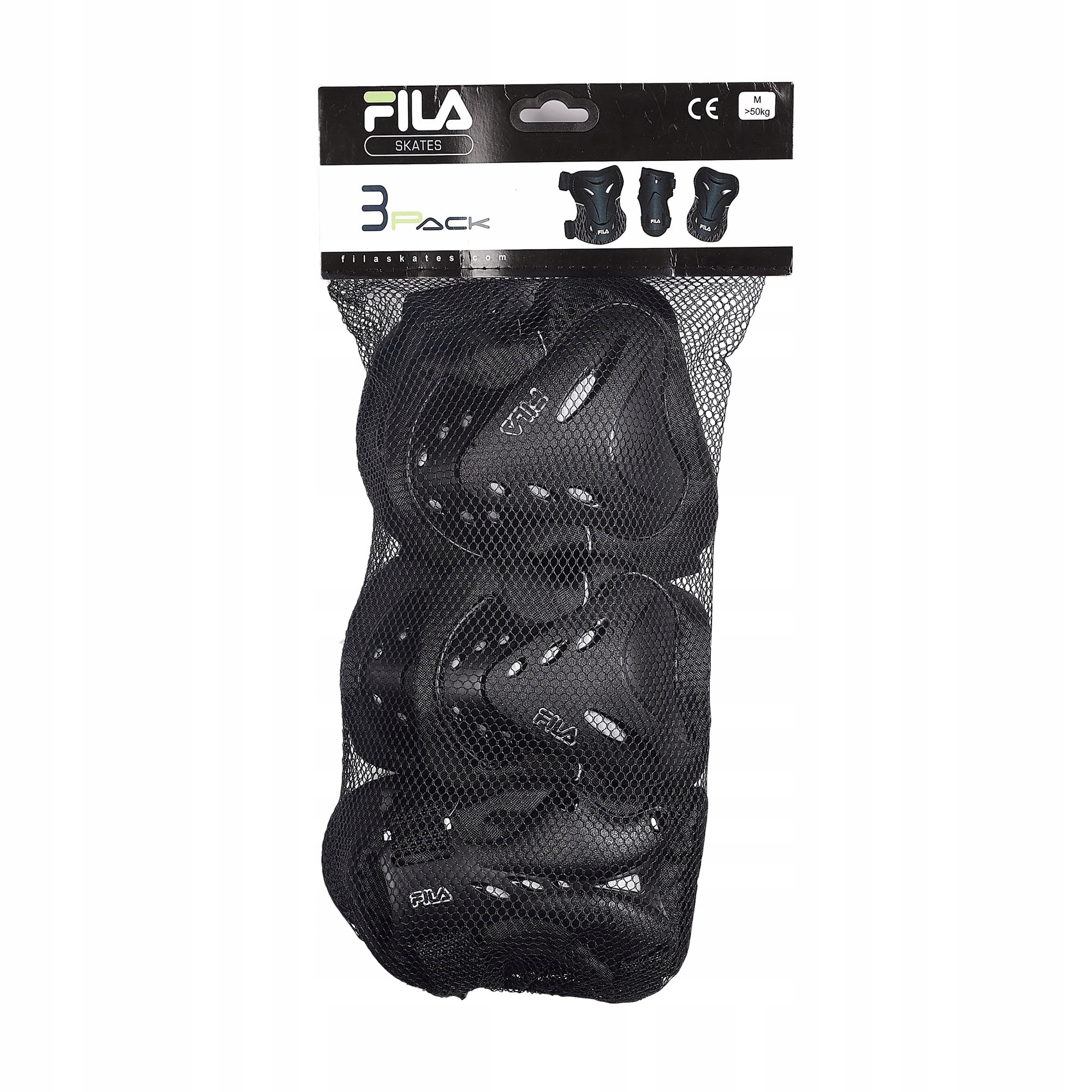 Zestaw ochraniaczy męskich Fila Fp Gears czarny S