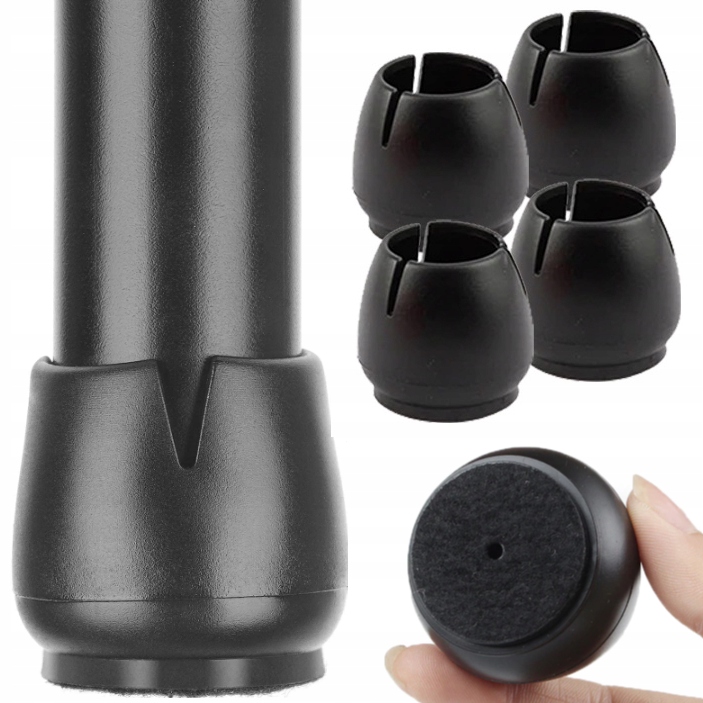 

Nakładki na Nogi Krzesła Filc 25-29 mm Czarne x4