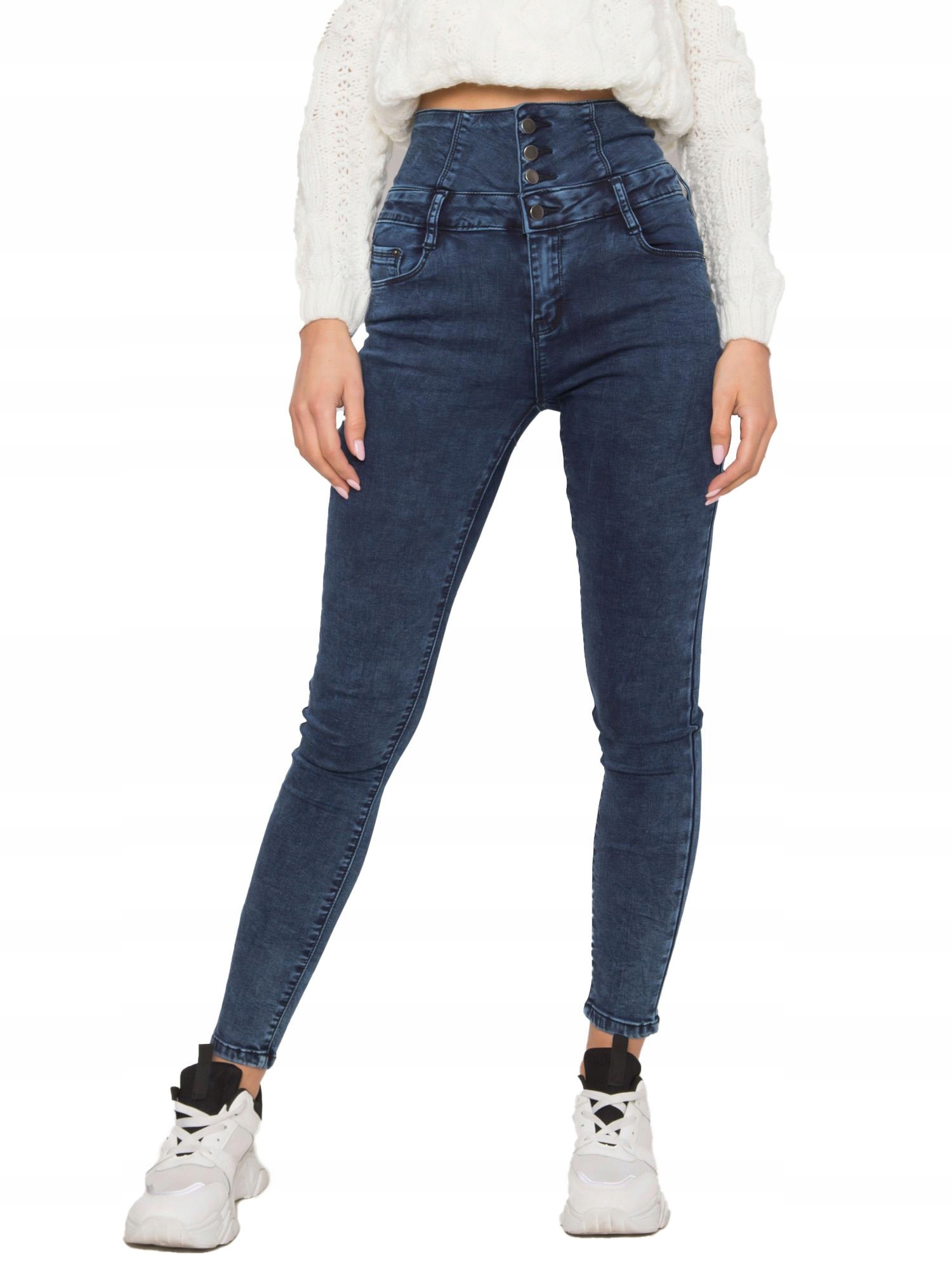 

Spodnie Jeansowe Jeansy Damskie Rurki - Xs