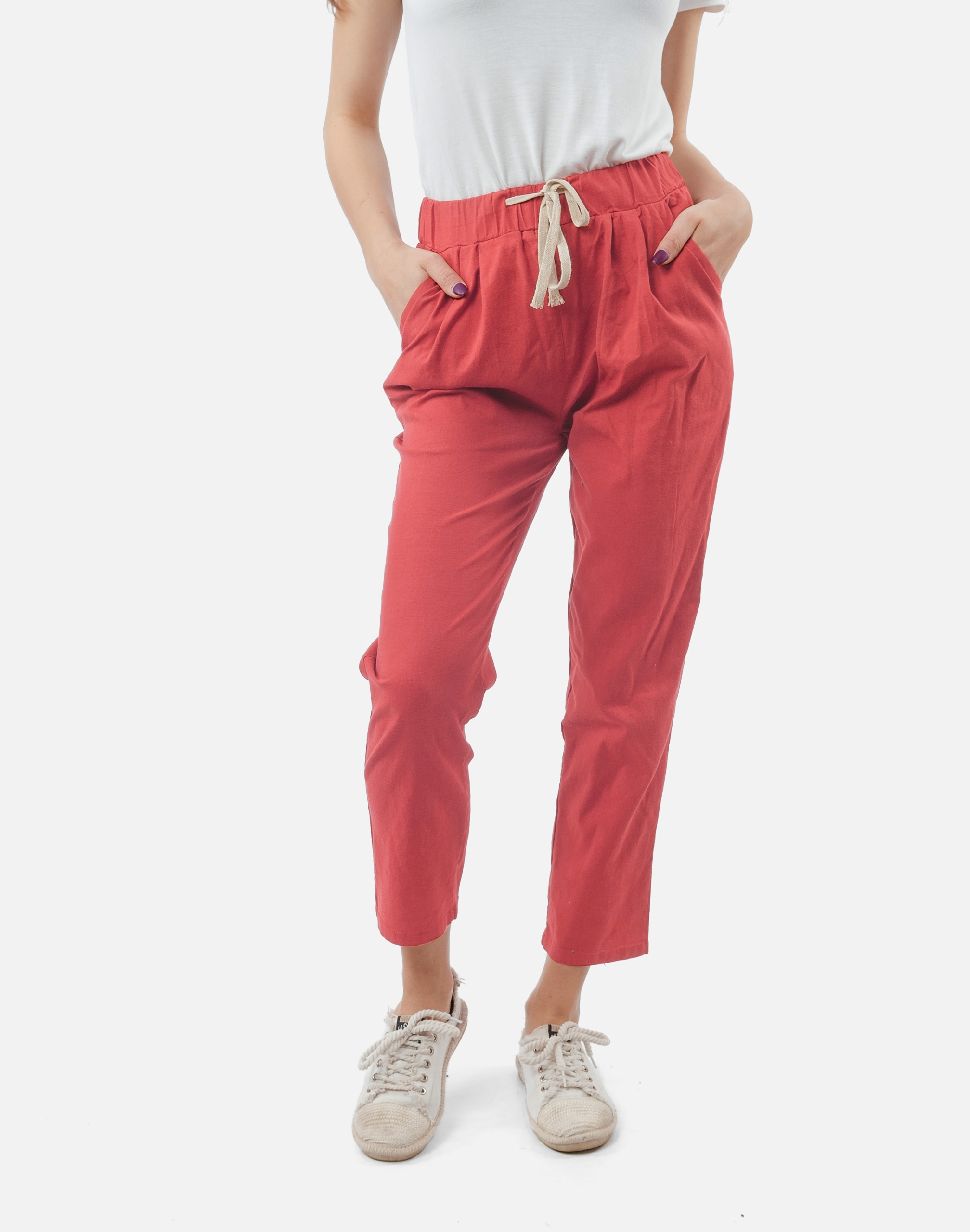 Cienkie Spodnie Damskie Bawełniane 199-14 r L/XL Rozmiar L/XL