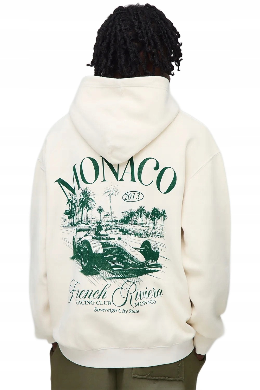 Boohooman Pánská Mikina S Kapucí Béžová S Potiskem Na Zadní Straně M Z3A