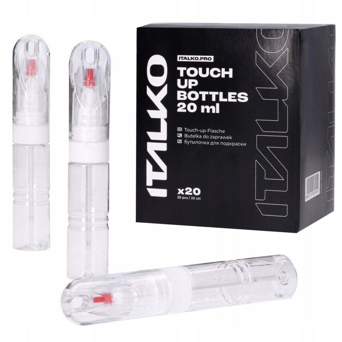 20X Buteleczka Do Zaprawek Zaprawkowa Igła Pędzelek 2W1 20ml