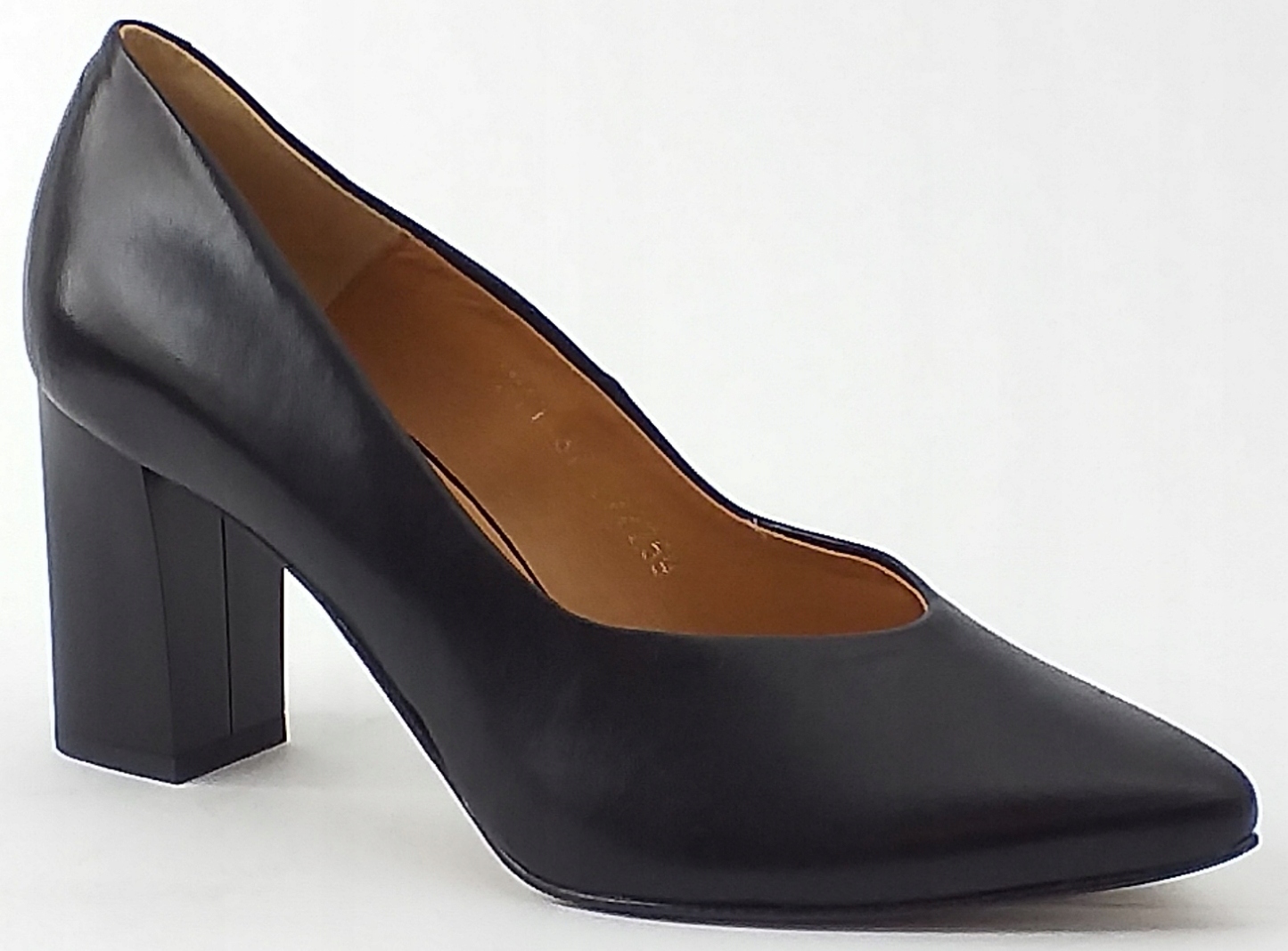 Czółenka Clasicco 1911 Skóra Naturalna Obuwie Na Słupku Damskie Czarne 38