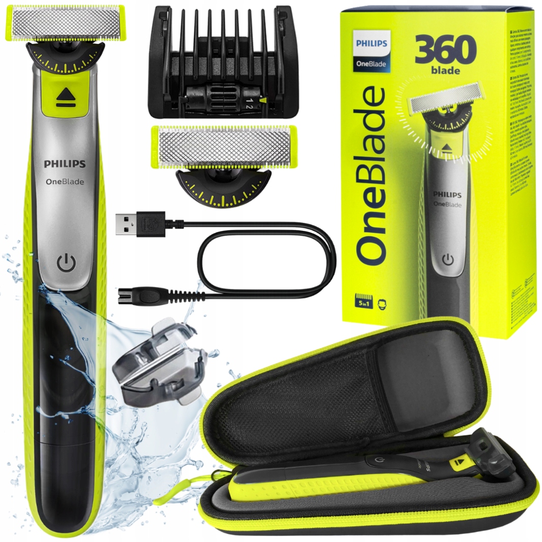 Holicí Strojek Zastřihovač Vousů A Brody Philips Oneblade 360 Nástavec 5V1