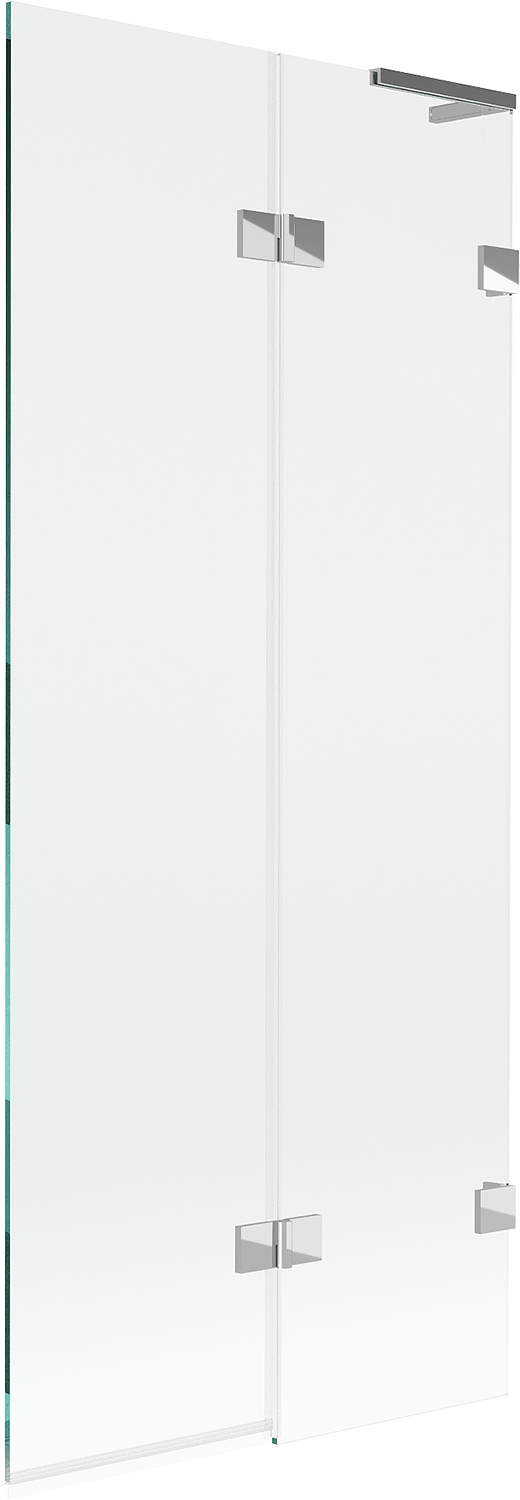 Mexen Lunar L vanová zástěna dvoudílná pravá 80 x 150 cm, transparentní, ch