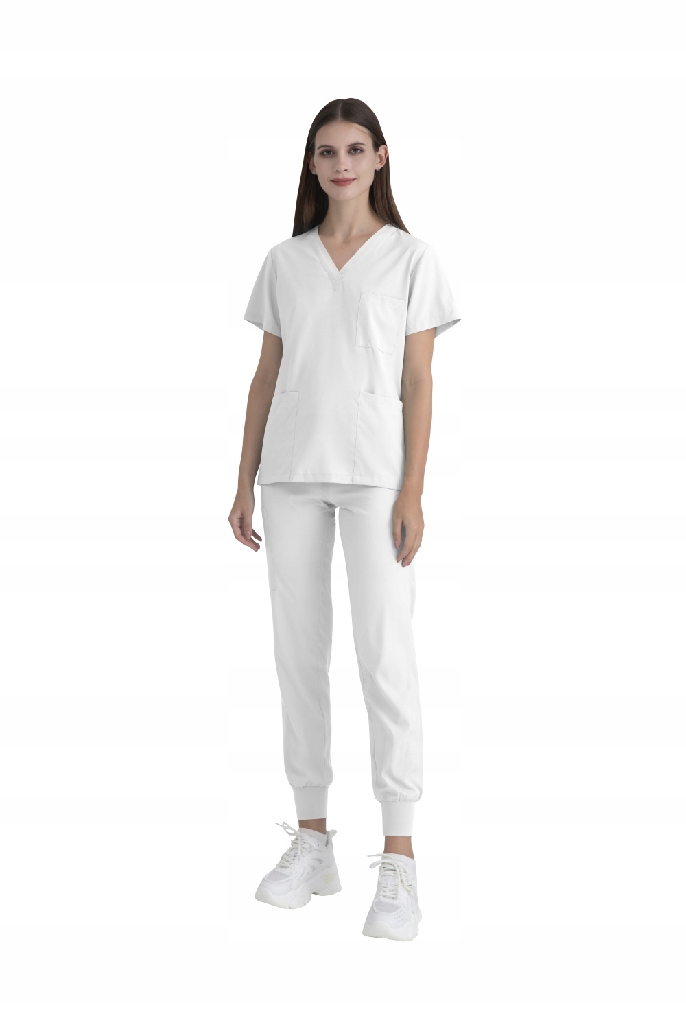 Komplet Medyczny Damski Scrub Uniform Biały Model 42109 Rozmiar XL