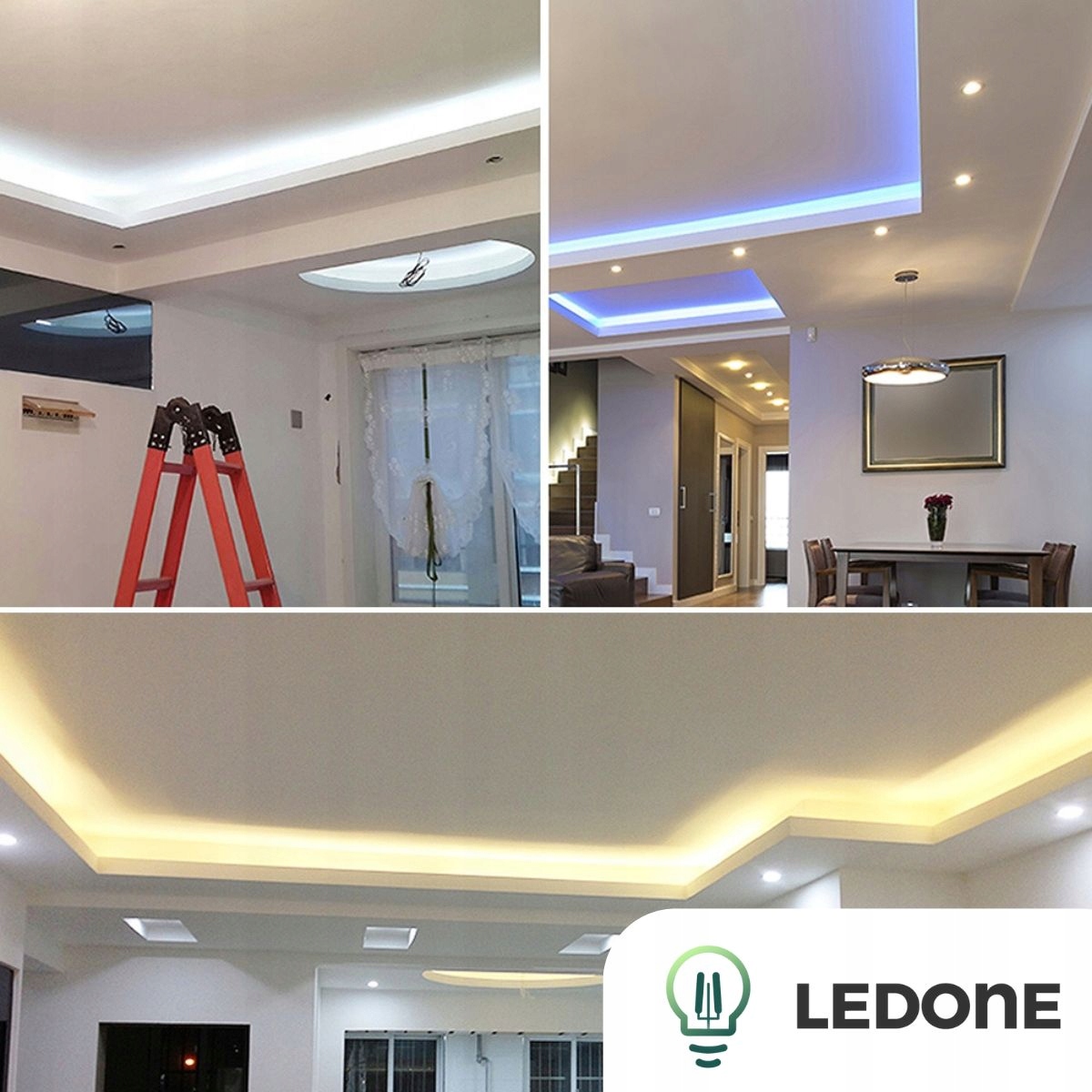 TAŚMA LED SUPER MOCNA PREMIUM 12V MOCNA 2835 IP20 1200D SAMOPRZYLEPNA 1m Marka LED-ONE