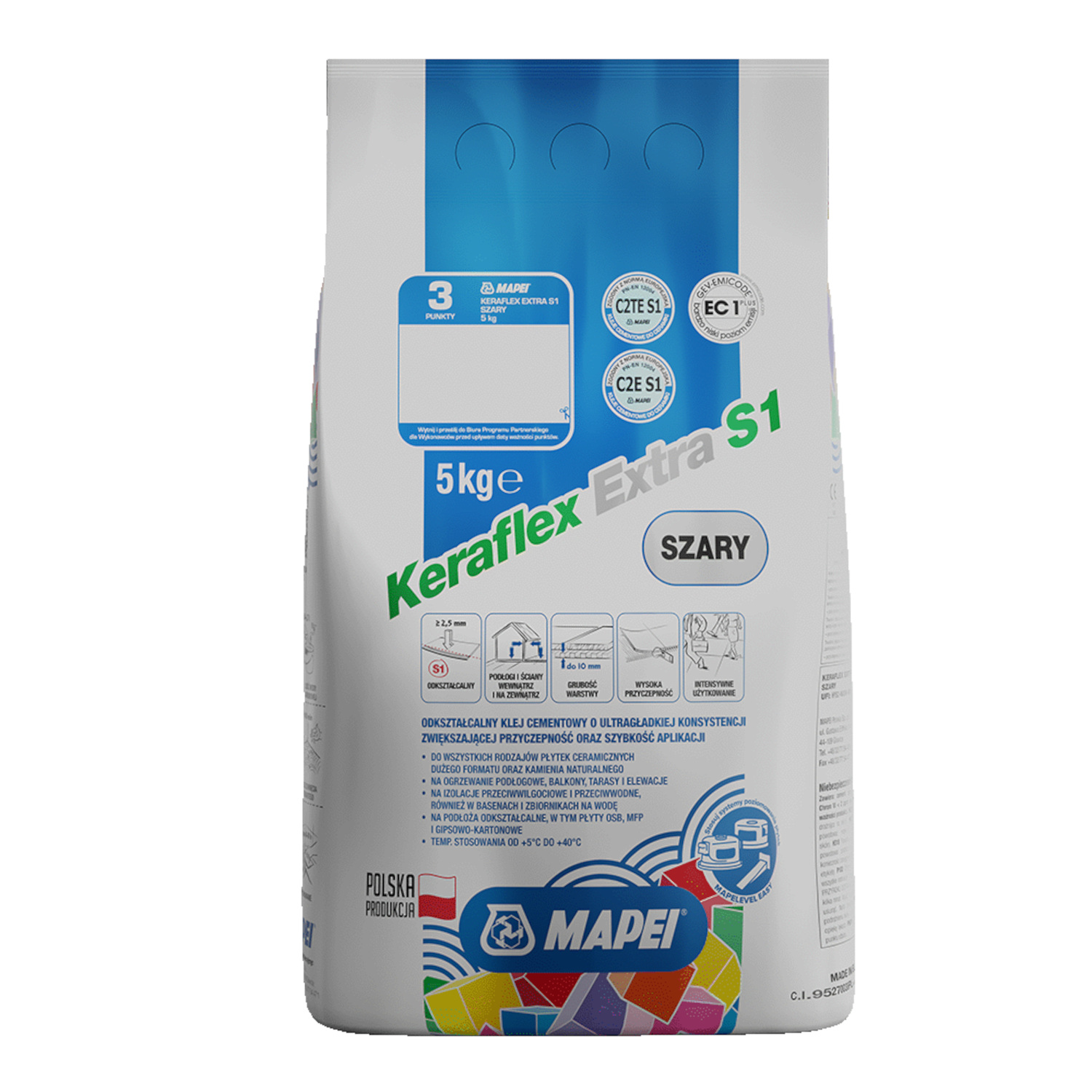 

Klej Mapei Keraflex Extra S1 Szary 5kg