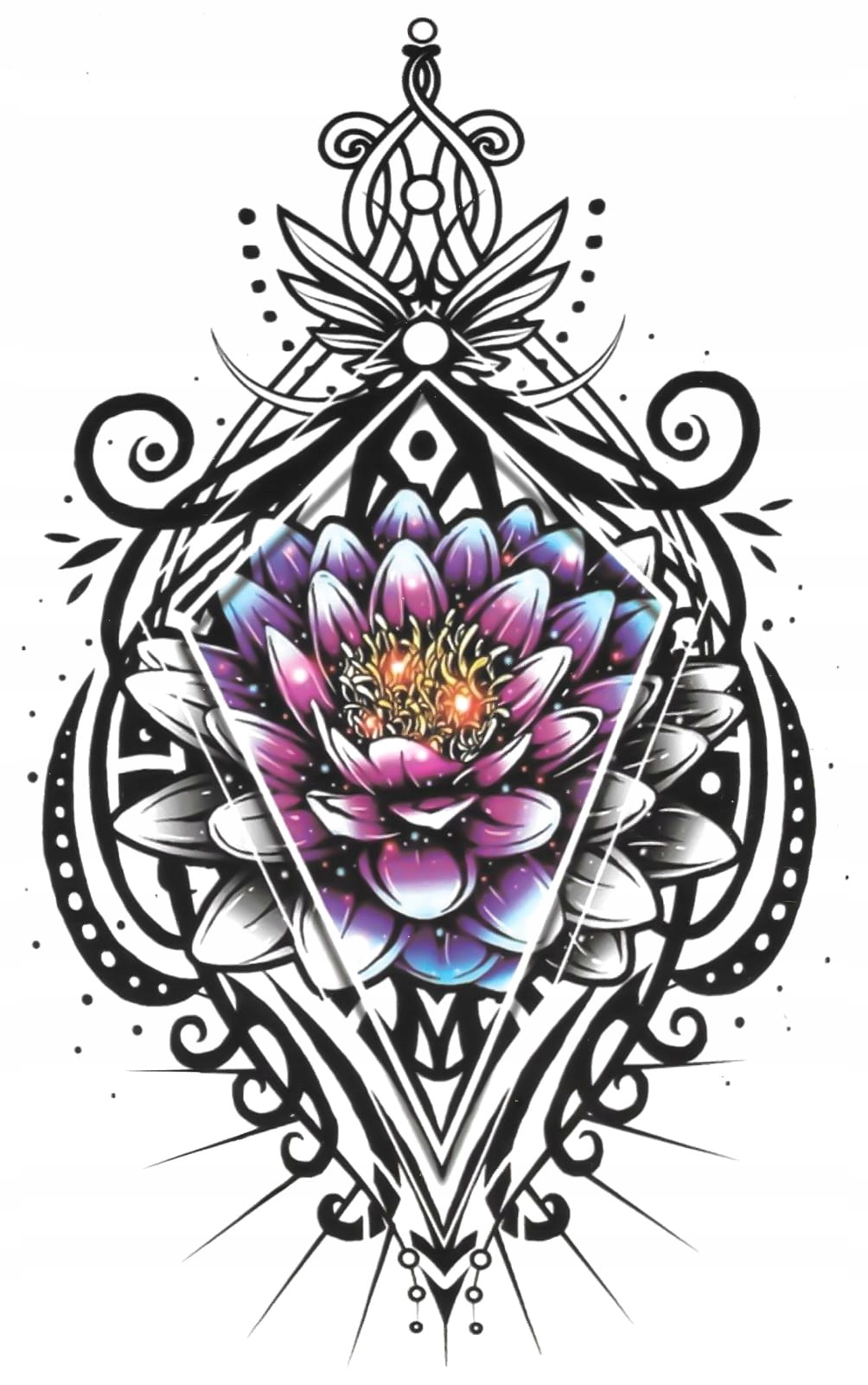 

Tatuaż damski mandala kolorowy