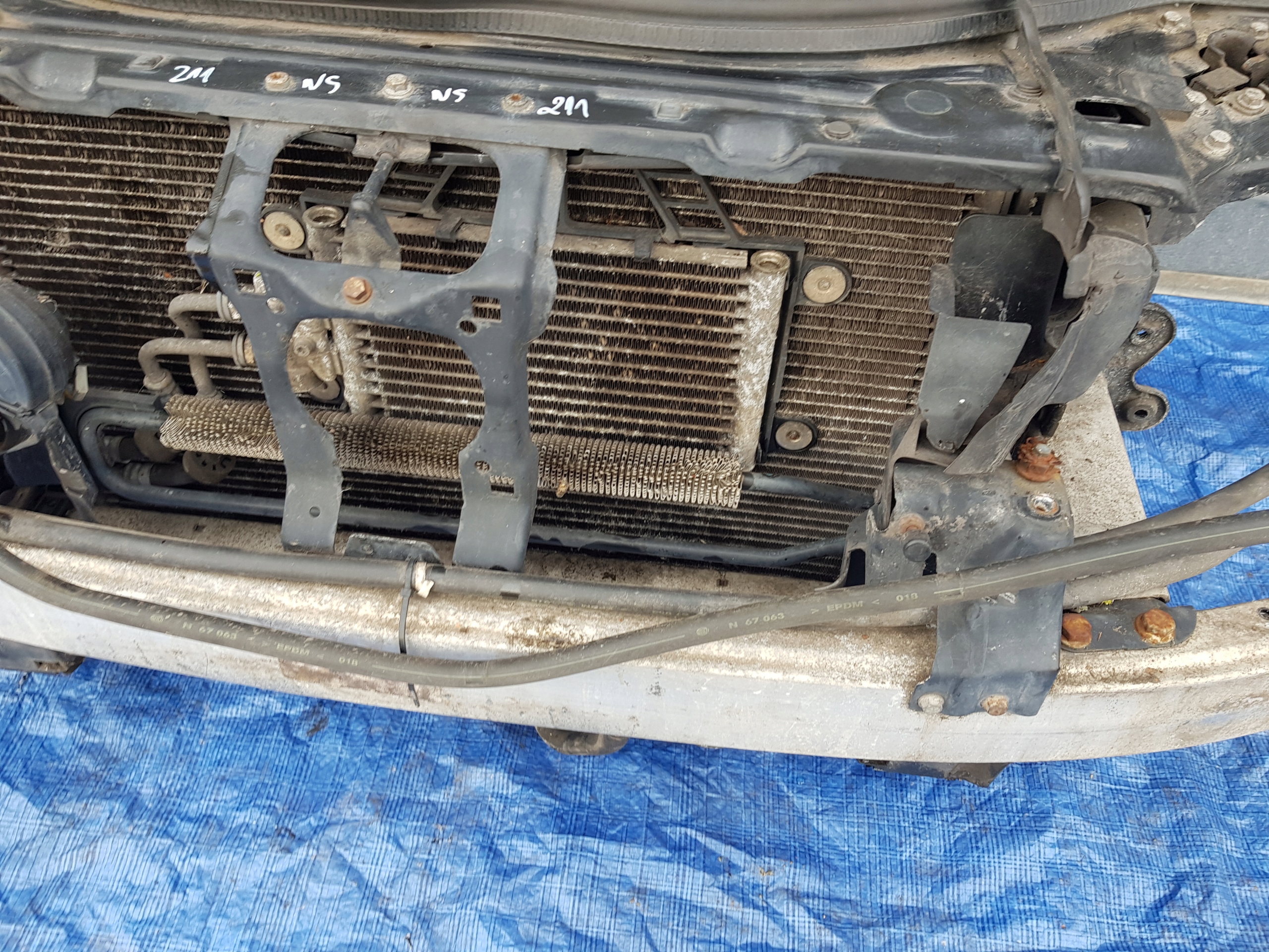 support panel for radiators radiator MERCEDES W211 LIFT 3.0 CDI