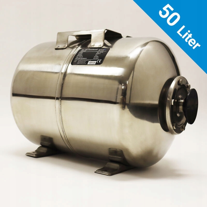 Membránová nádrž Bituxx 50L nerezová oceľ, tlaková nádoba 6 bar