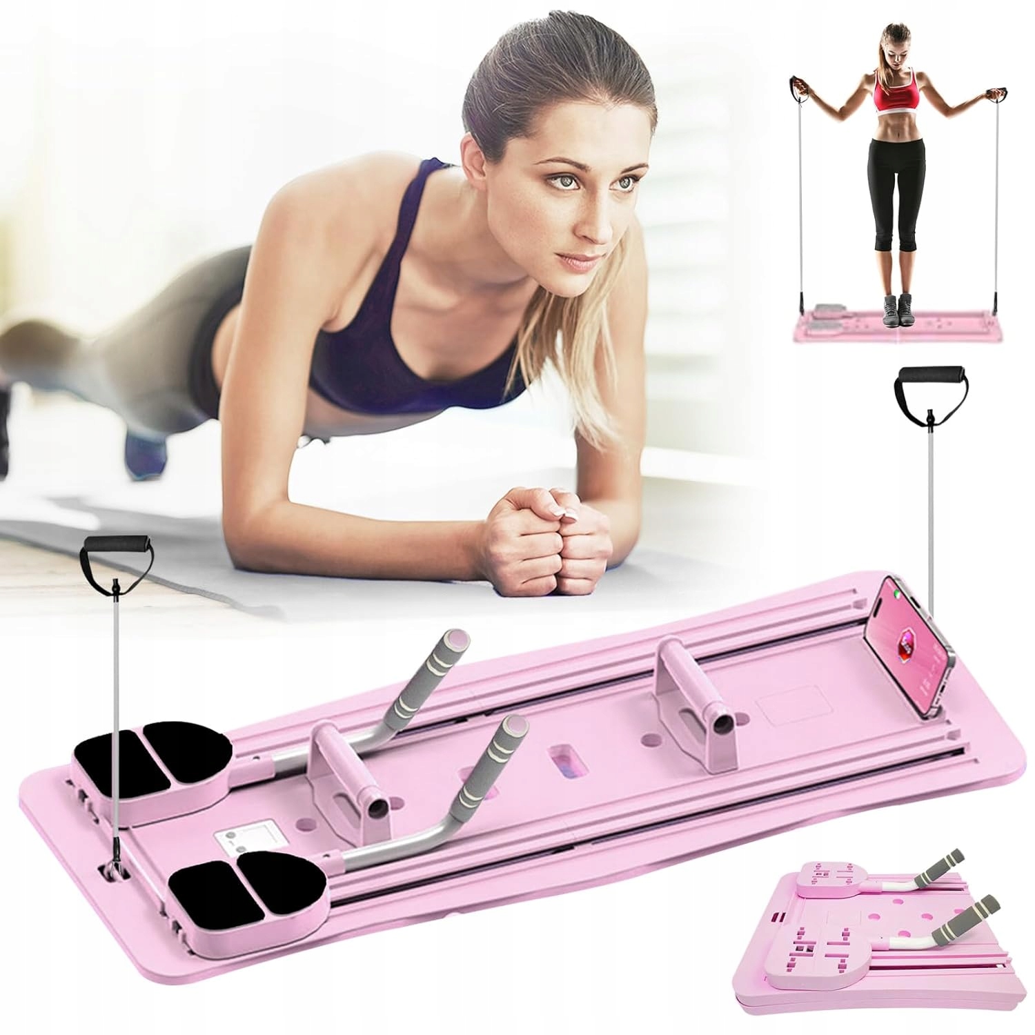 Deska Do Ćwiczeń Reformer Pilates Do Treningu W Domu Fitness Składana Led