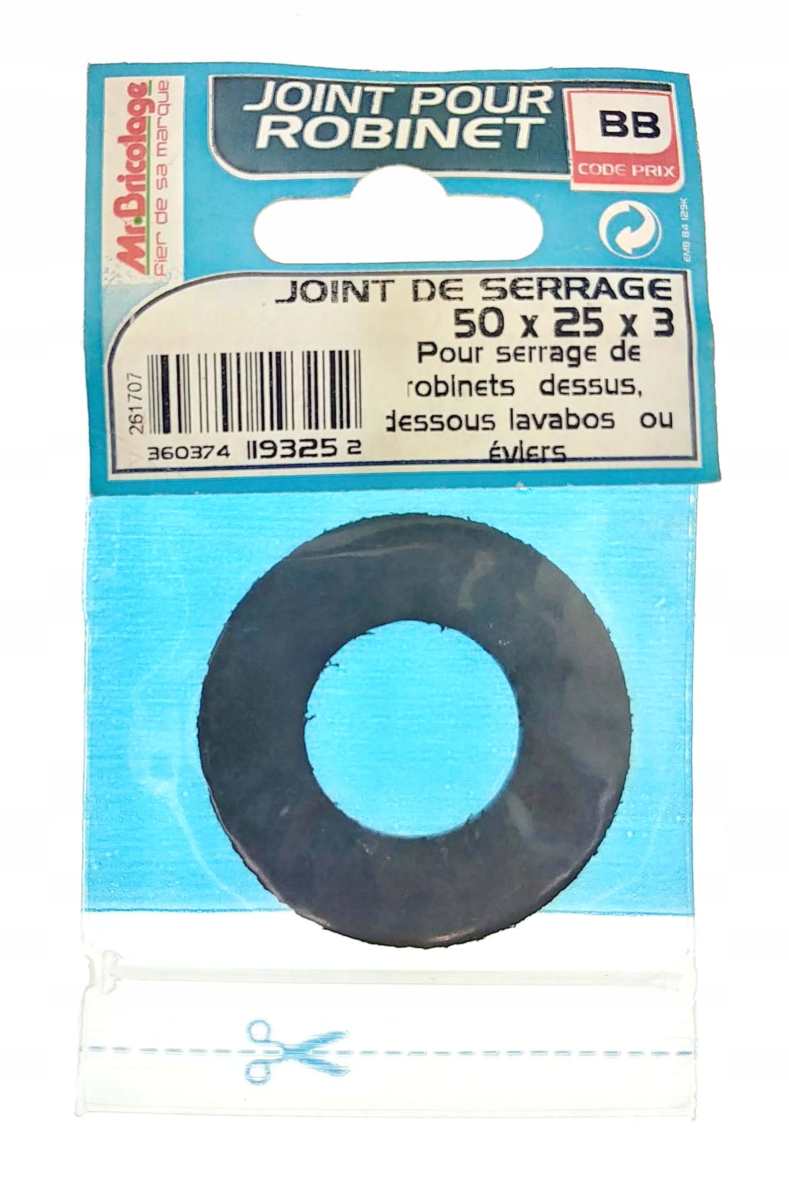 Uszczelka złącza montażowa do kranów 50x25x3mm Kod producenta 261707