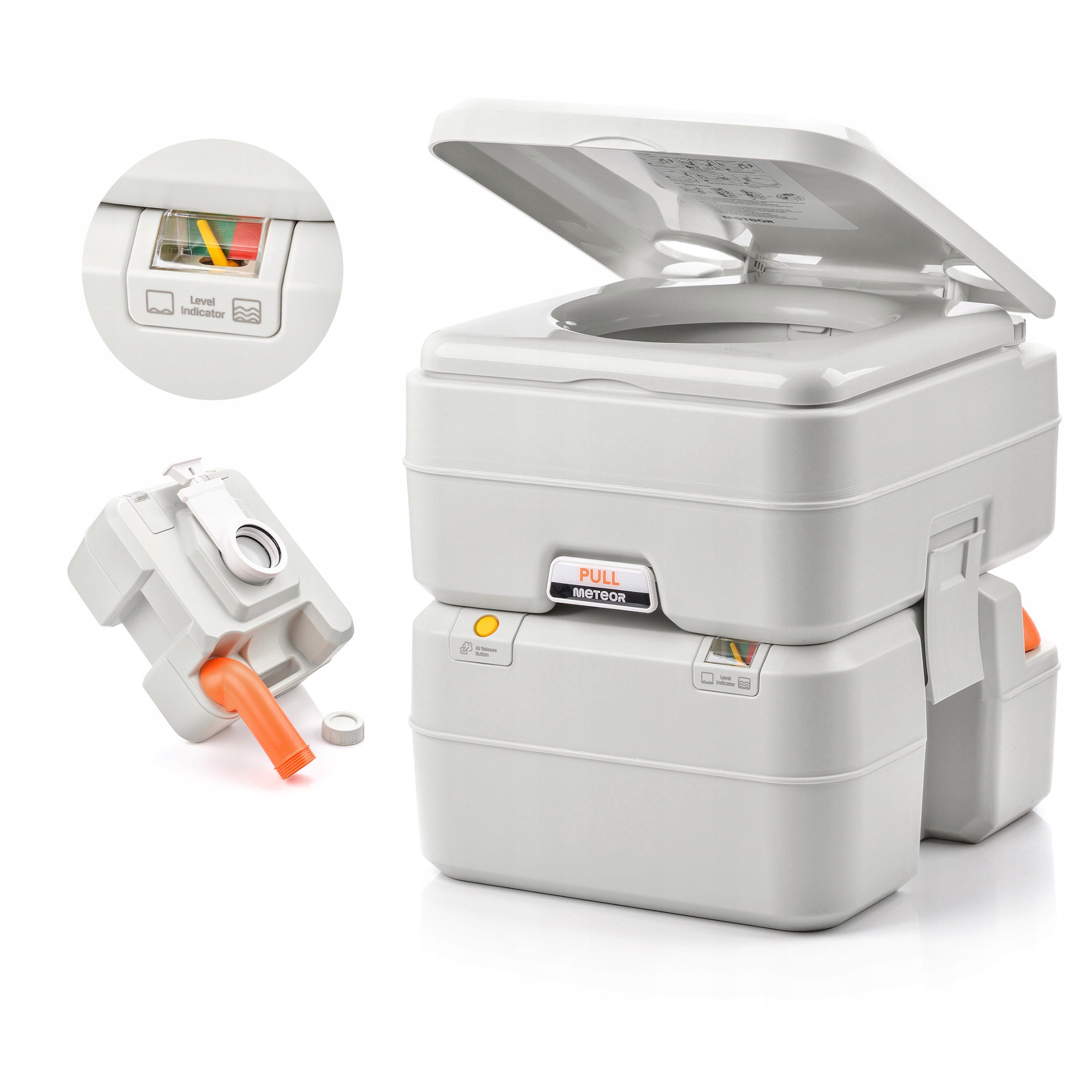 Přenosná Turistická Campingová Toaleta Meteor Wc 20 l indikátor naplnění