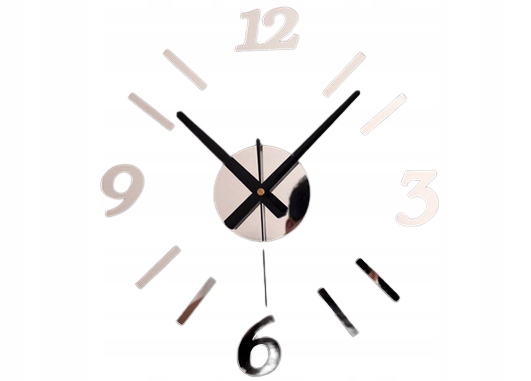 

Zegar Ścienny Lustro Naklejany Na Ścianę Srebrny