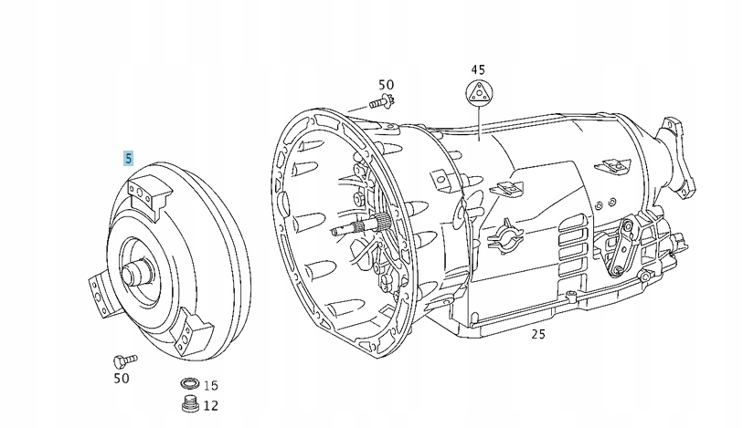 A211250010280 - Гідротрансформатор Mercedes Benz (W211)