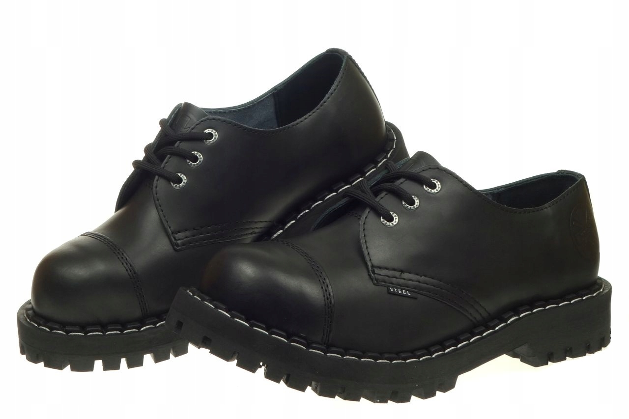 KULTOWE Glany STEEL Krótkie Oryginalne 3-dziury 47 Marka STEEL