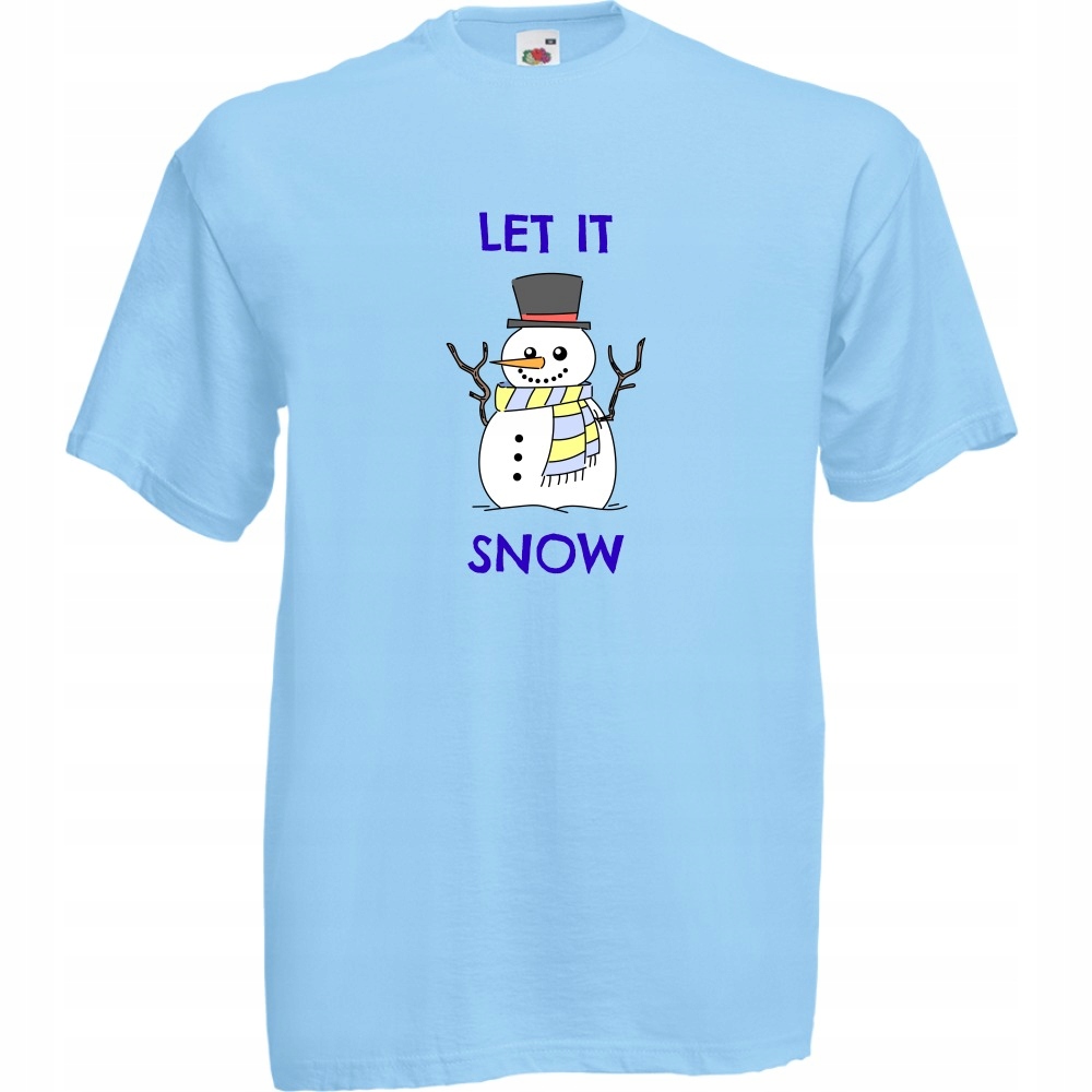 

Koszulka let it snow bałwan XL błękitna