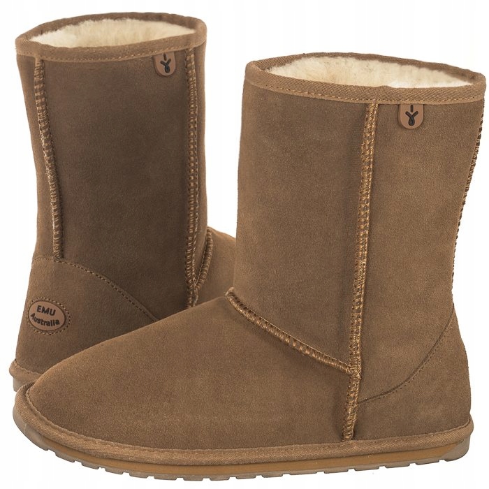 Teplé kozačky pro děti Emu Wallaby Lo Teens Wr Chestnut T10102