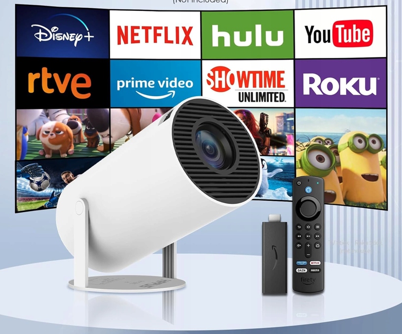 PROJEKTOR DOMOWY OBROTOWY ANDROID TV WIFI FULL HD PRZENOŚNY GŁOŚNIK WYJAZDY Rozdzielczość podstawowa (px) 1280 x 720