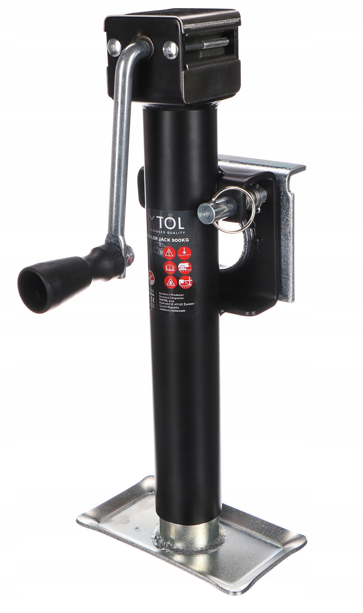 Zdvihák prívesu Sx Trailer Jack 900 kg, zváraný, plochý