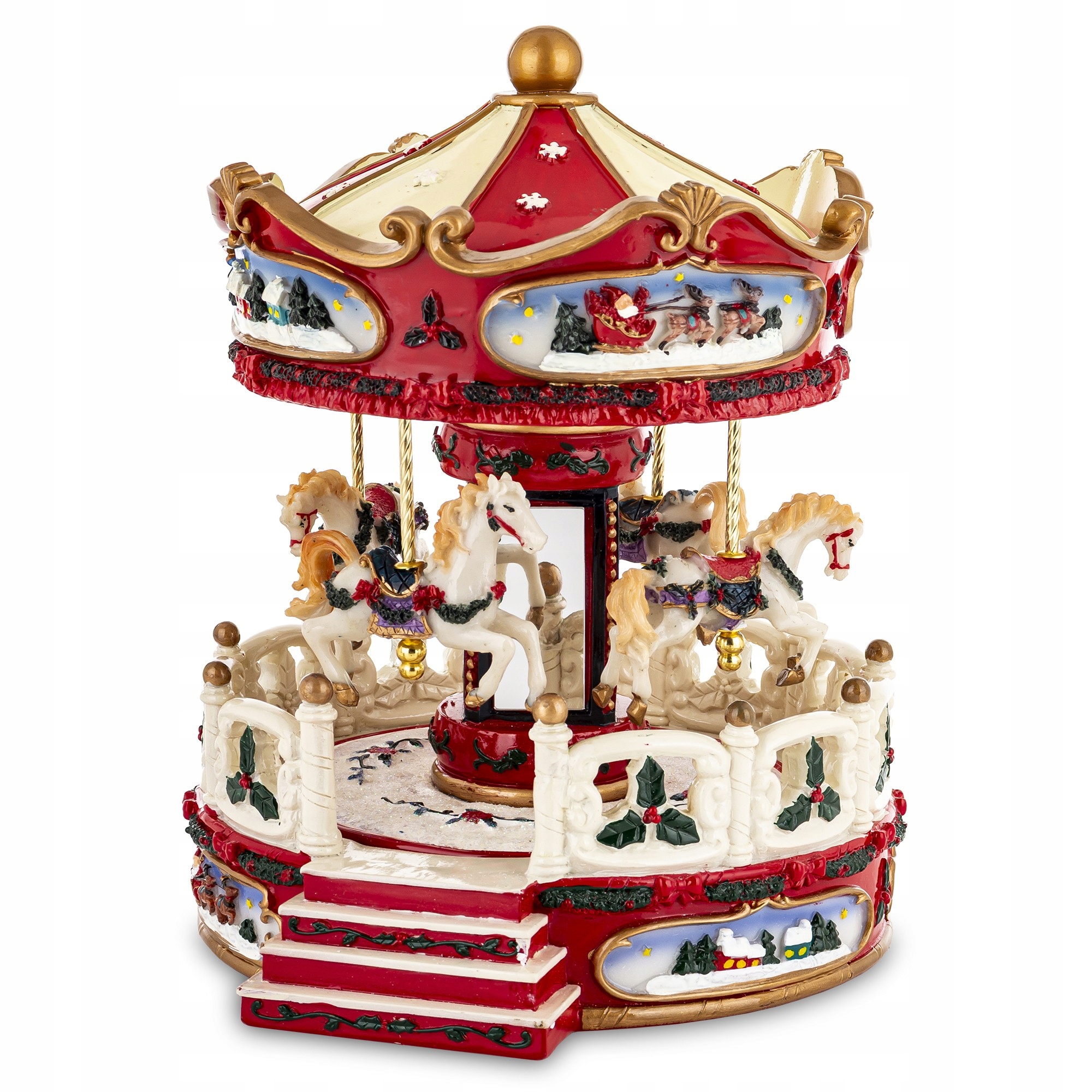 Karuzela S Hracou Skrinkou Vianočná Farebná Rozprávka Na Sviatky Dekorácia