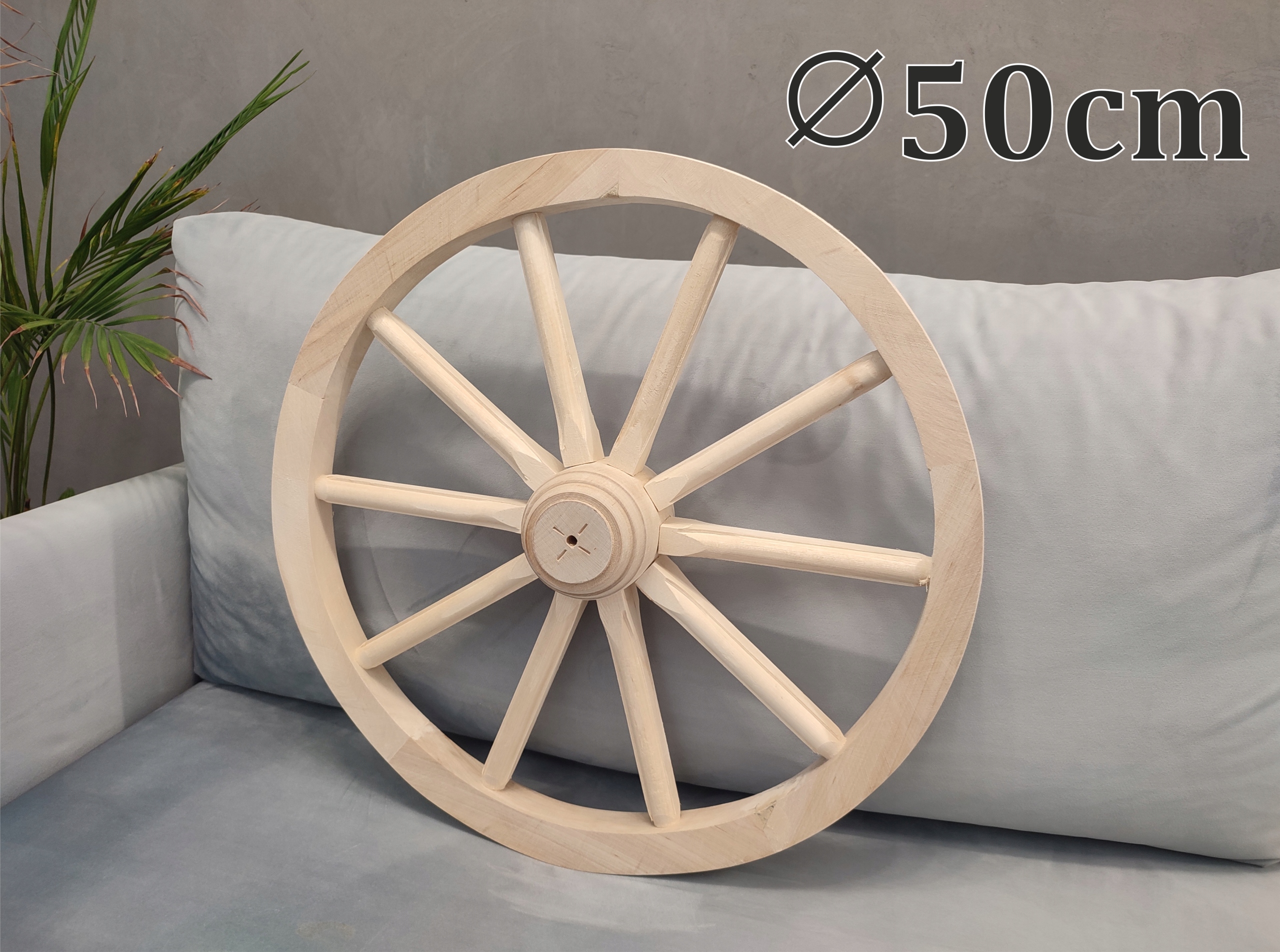 Dřevěné kolečko 50 cm do auta Dekorace