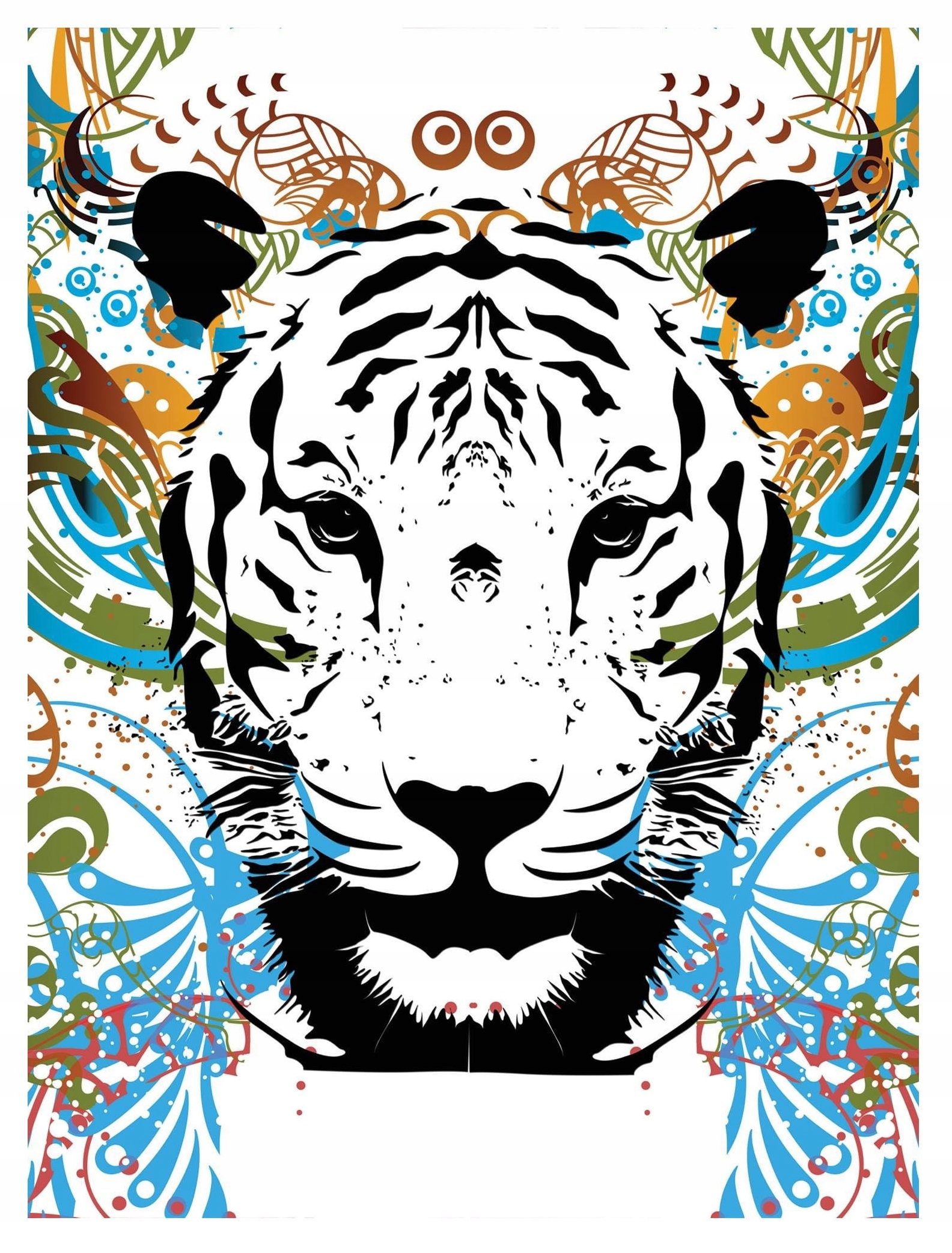 Fototapeta Tygr barevná abstrakce do obývacího pokoje a pokoje 184x254 lepidlo