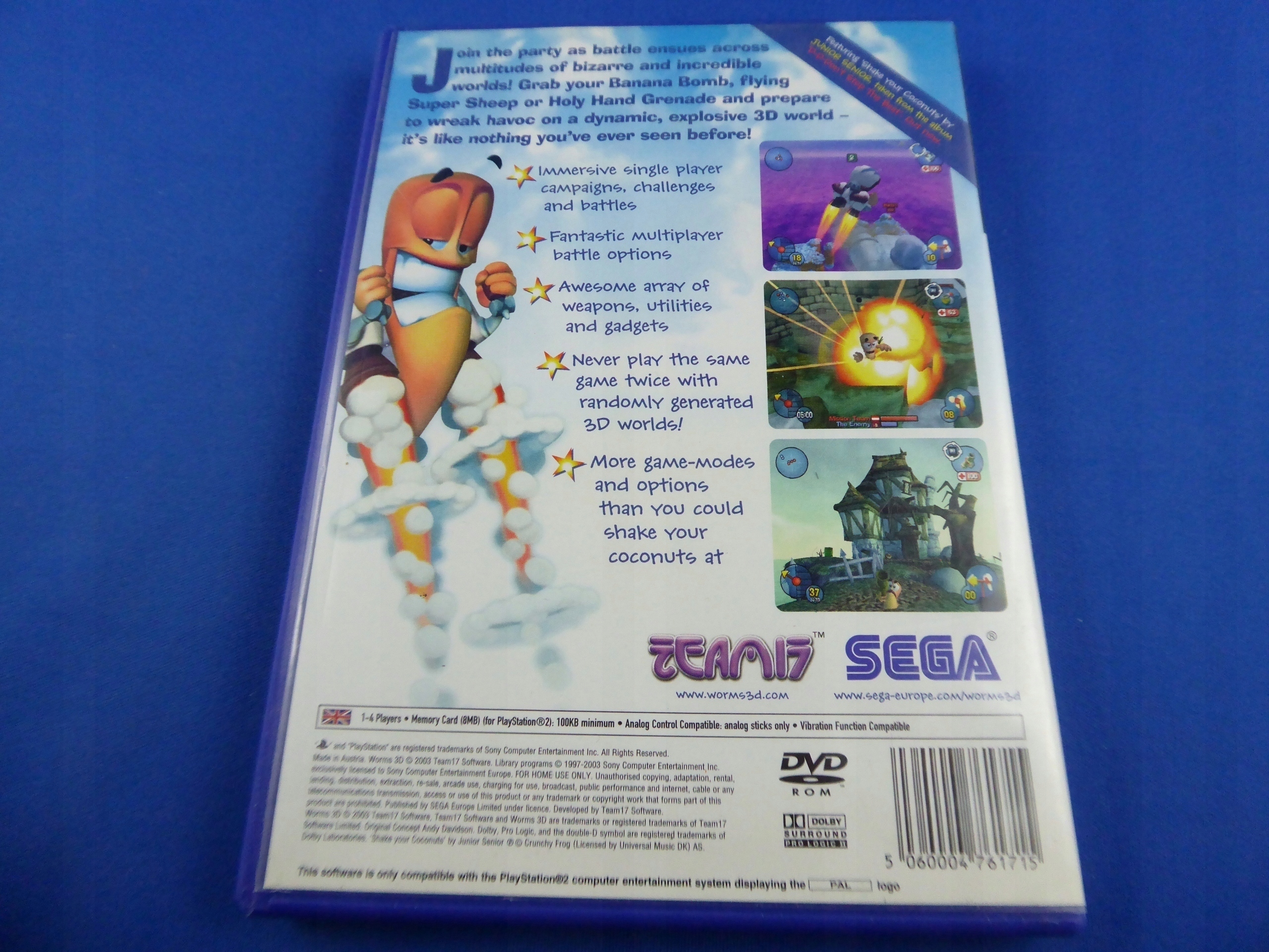 WORMS 3D płyta bdb+ PS2 Tematyka strategiczne