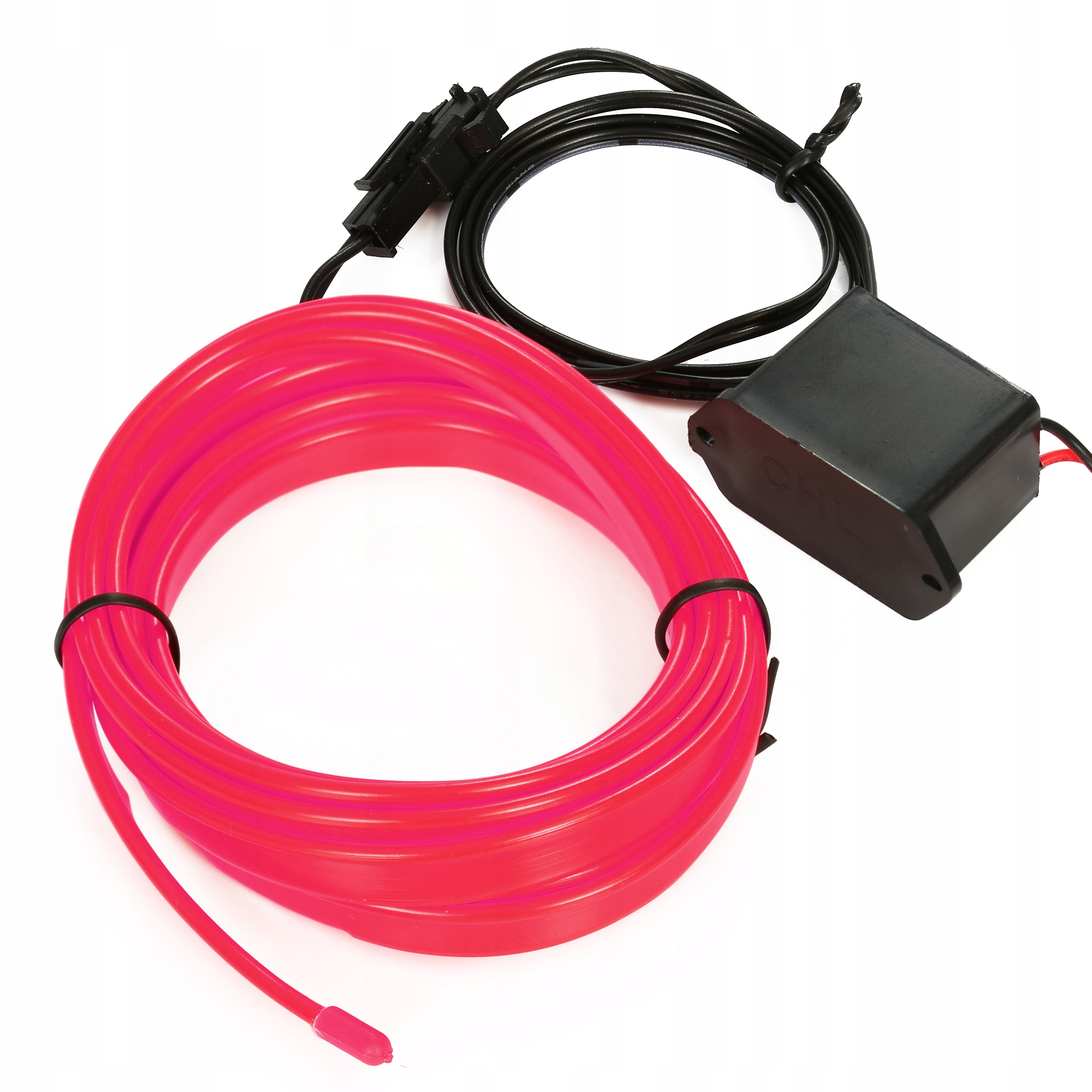 Światłowód EL WIRE LED Taśma Ambient 1M Różowy