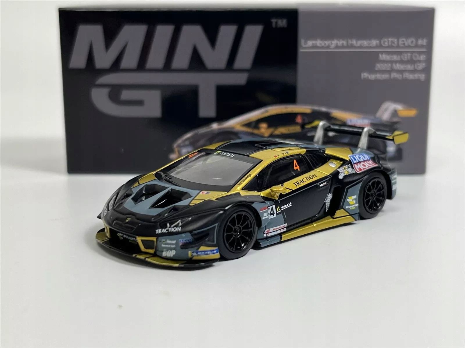 Mini Gt Lamborghini Huracan GT3 Evo #4 3rd Place Macau Gt Cup 2022 1:64