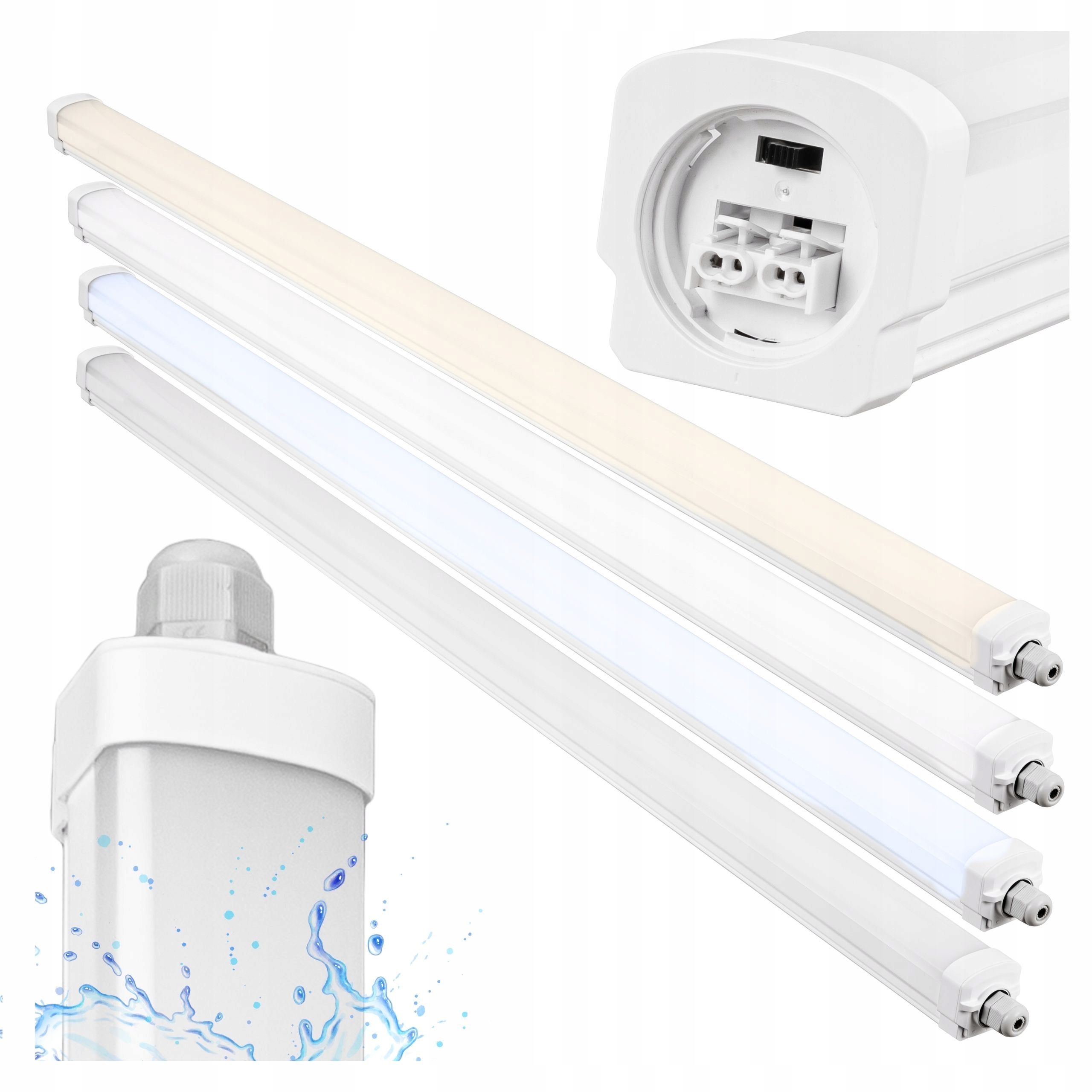 Led lampa 40W 120 cm Stropní svítidlo na omítku vodotěsné do garáže x4