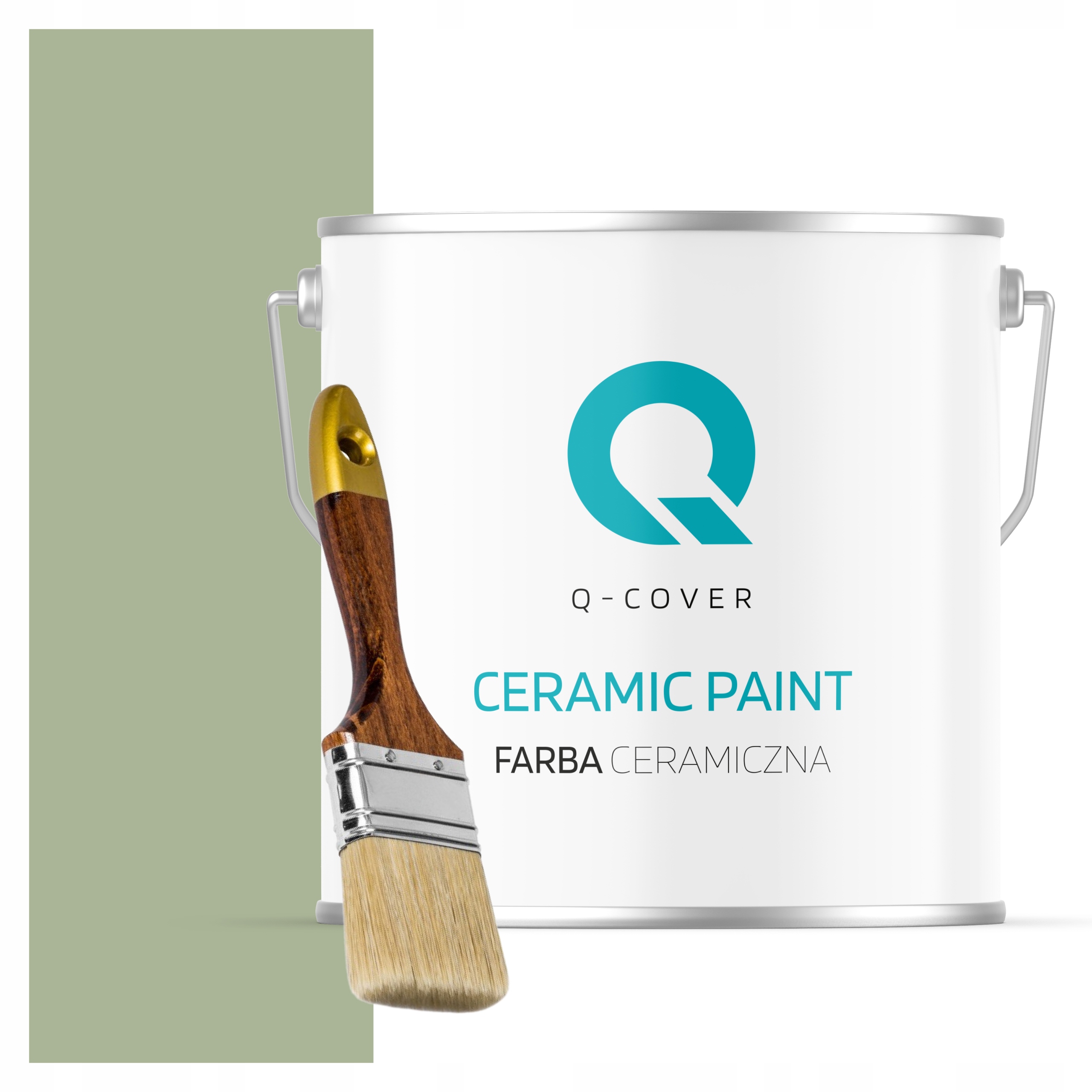 Keramická Farba Na Stenu Zelená H2143 5L Matná Poľský Výrobca Štetec