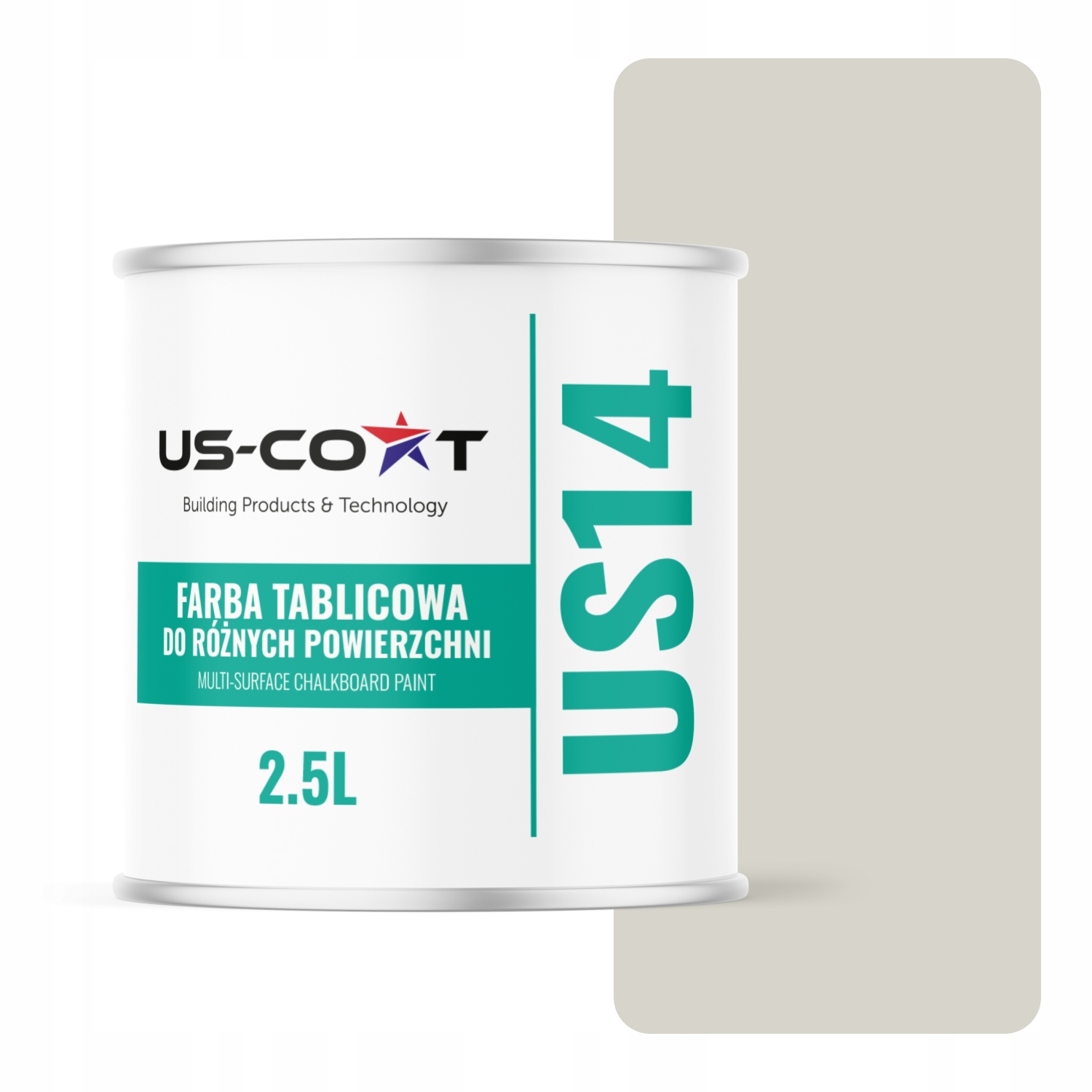 Tabuľová Farba Na Nábytok A Kovové Steny Farba 2.5 L Bielo-šedá RAL9002 Matná