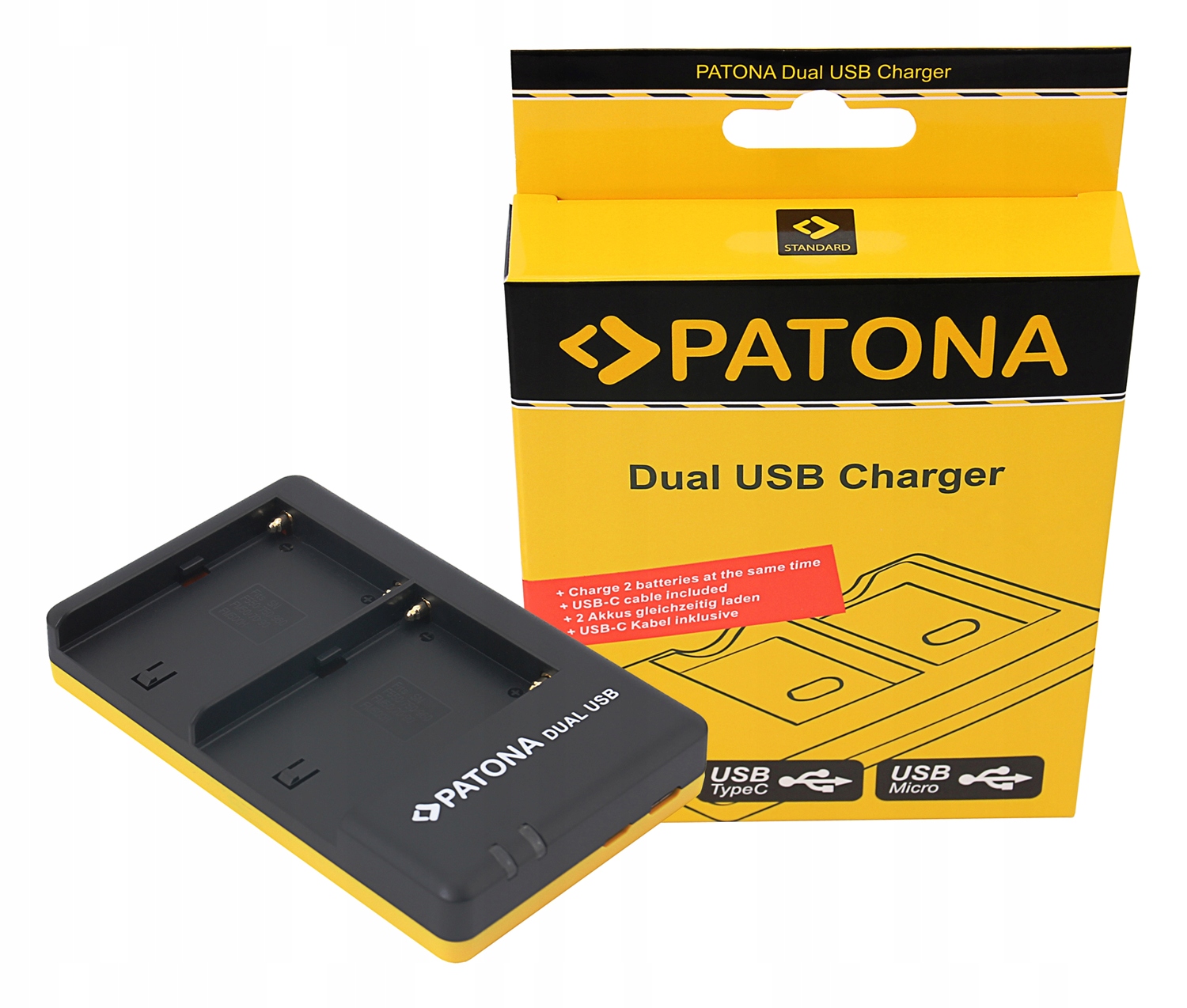 Podwójna ładowarka USB PATONA do akumulatorów NPF