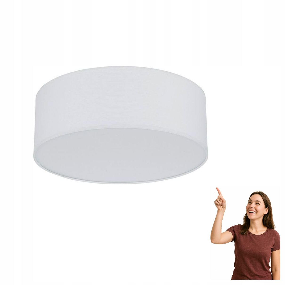 Stropná lampa Rondo White 450 1086 Tk Lighting