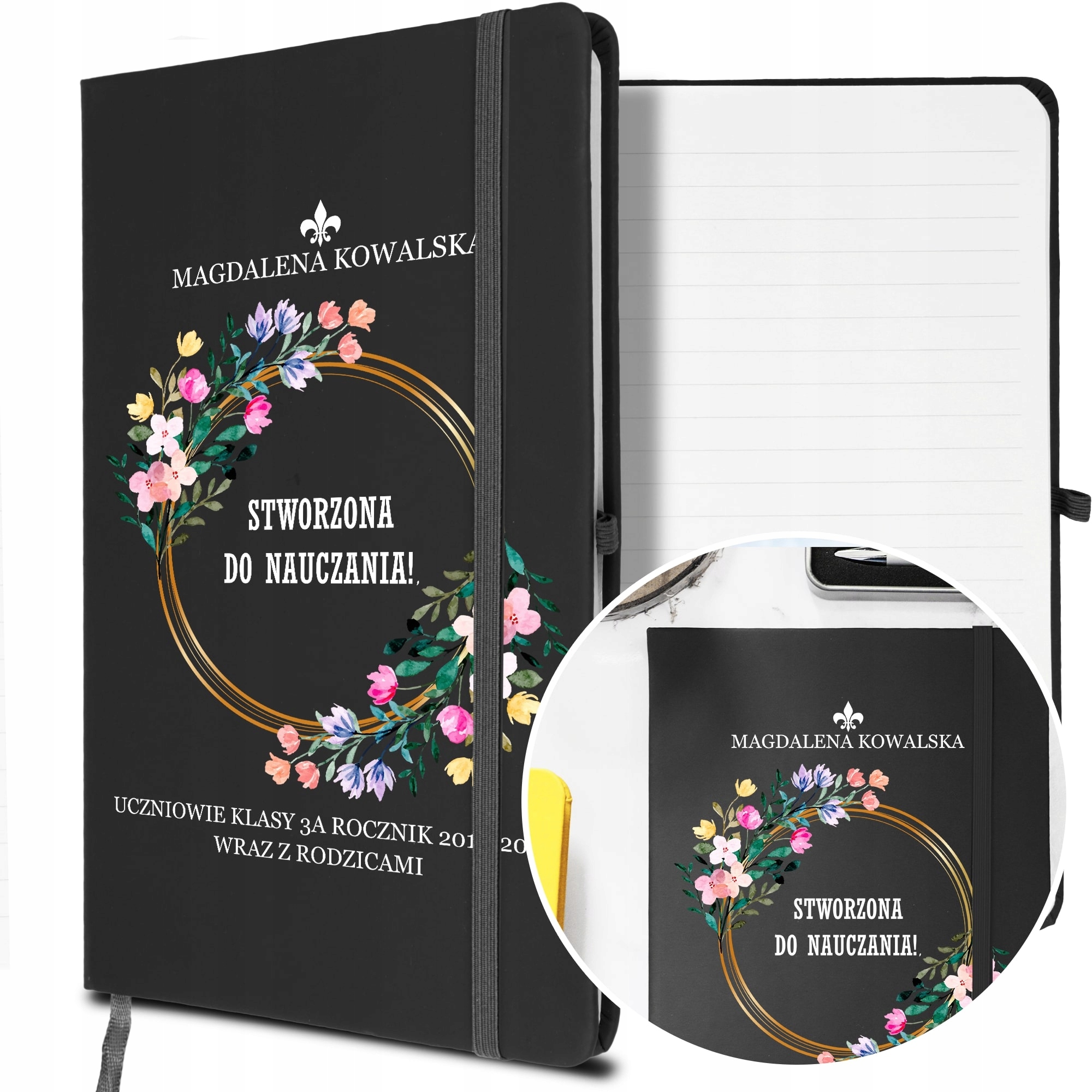 

Notes A5 z Gumką Dzień Nauczyciela