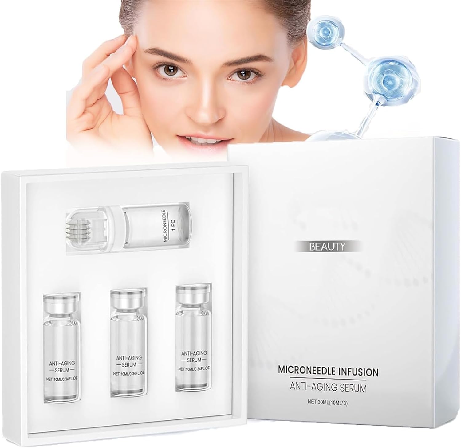 ZESTAW MEZOTERAPIA MICRO NEEDLE INFUSION – SERUM ANTI-AGING + Derma ROLLER
