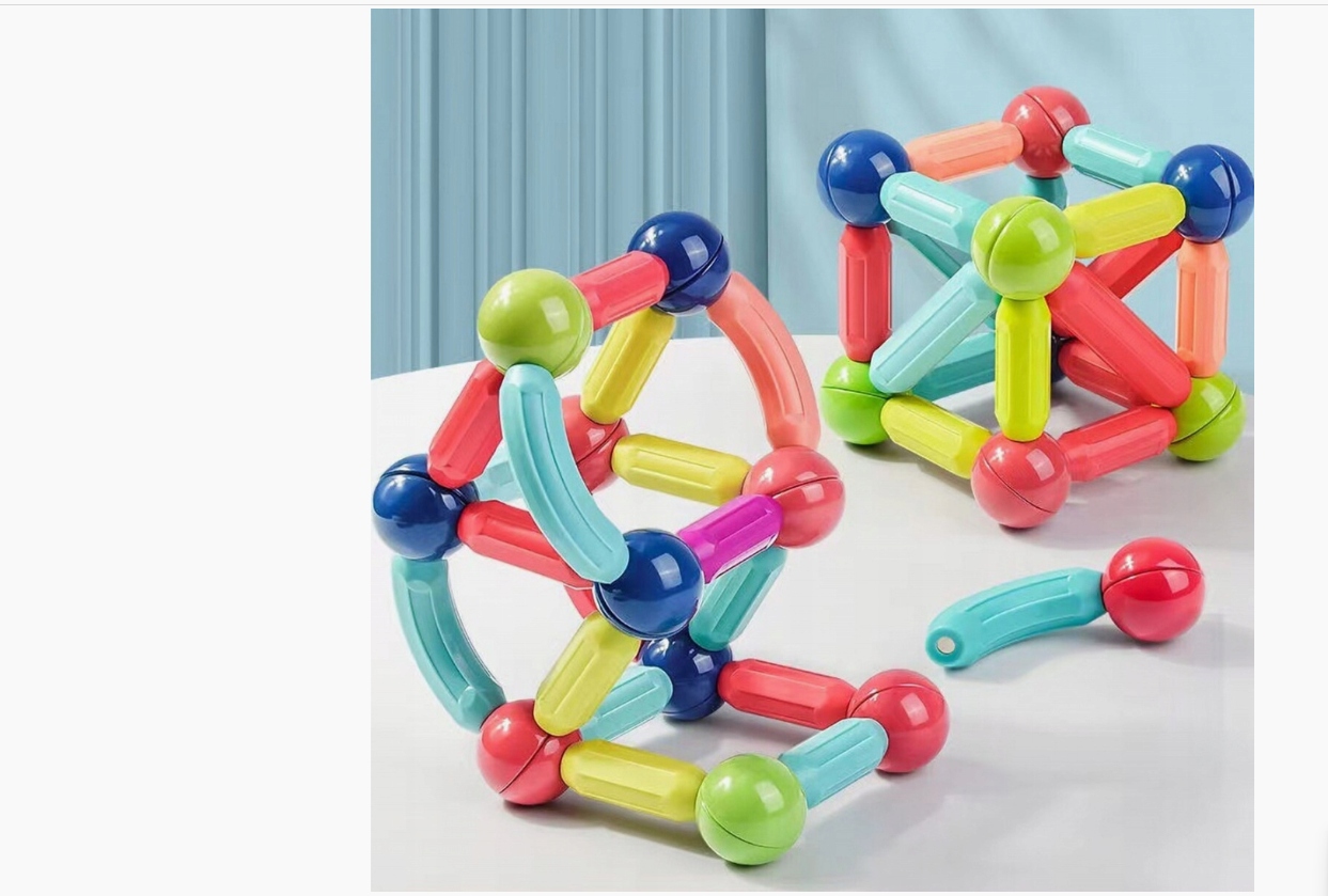 KLOCKI MAGNETYCZNE DLA DZIECI MAGNETIC STICKS 58el Liczba elementów 40 szt.