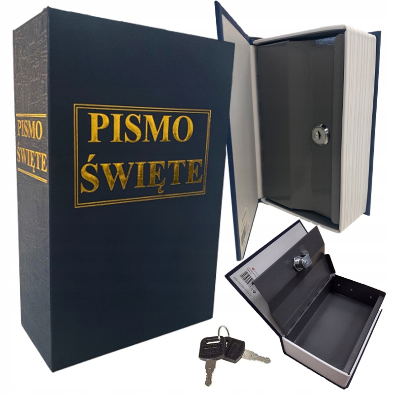 

Sejf Książka Skrytka Metalowa Kasetka Pismo Święte