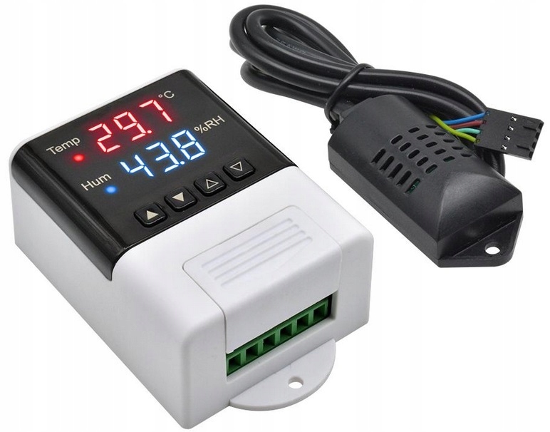 Regulator wilgotności i temperatury sterownik 230V ścienny