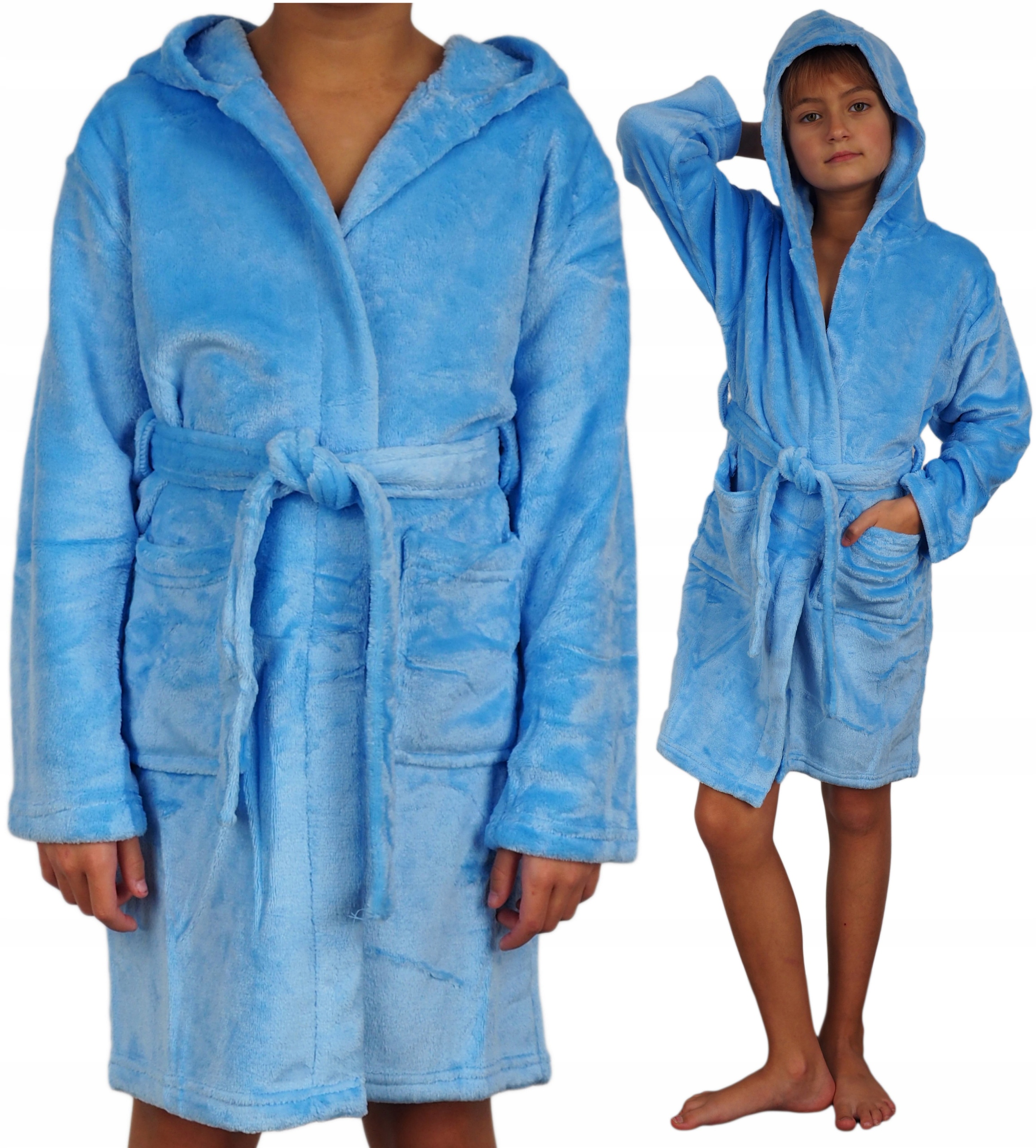 

Szlafrok dziecięcy 164 Soft Ciepły kaptur