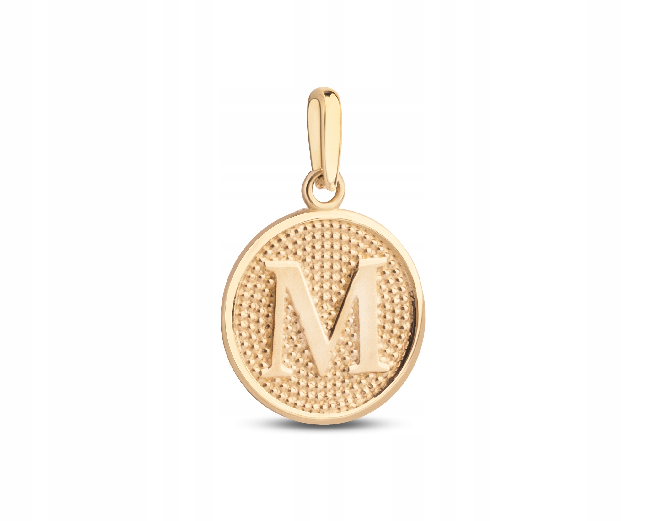 ZŁOTA WYJĄTKOWA ZAWIESZKA MEDALIK LITERKA M 333 Marka Goldmark
