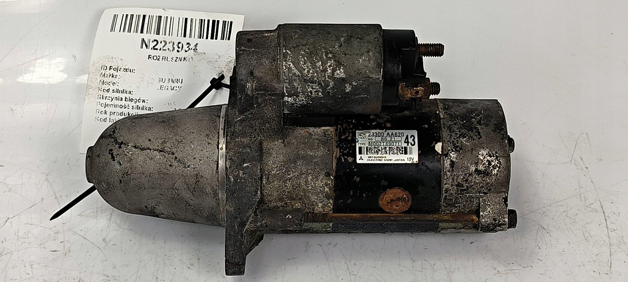 Anlasser Starter M002T89071 SUBARU LEGACY