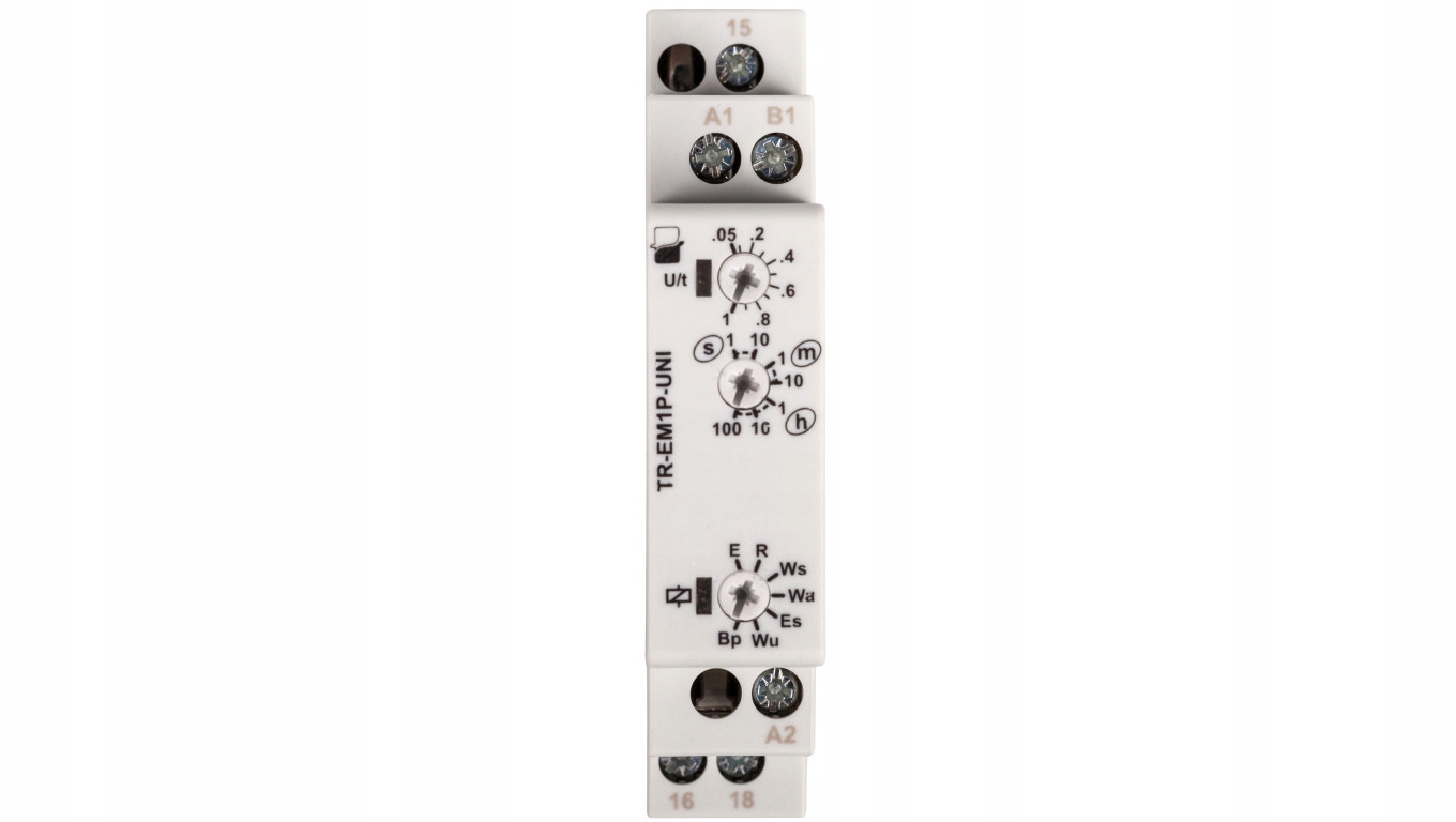Przekaźnik czasowy 1P 8A 1sek-100h 12-240V Ac/dc wielofunkcyjny TR-EM1P-UNI